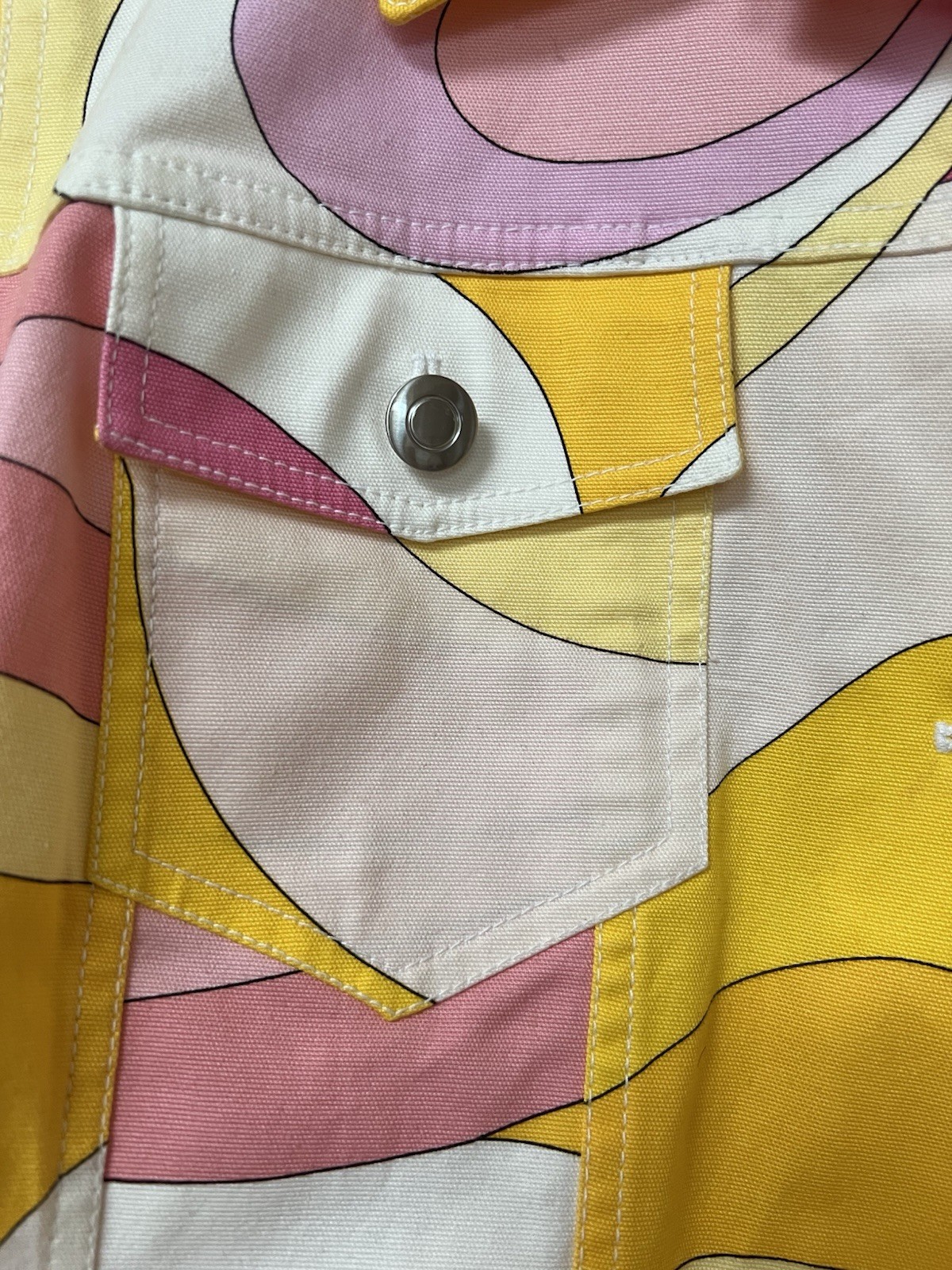 Vintage Carlisle Mod Jacket Yellow Pink Fits L XL