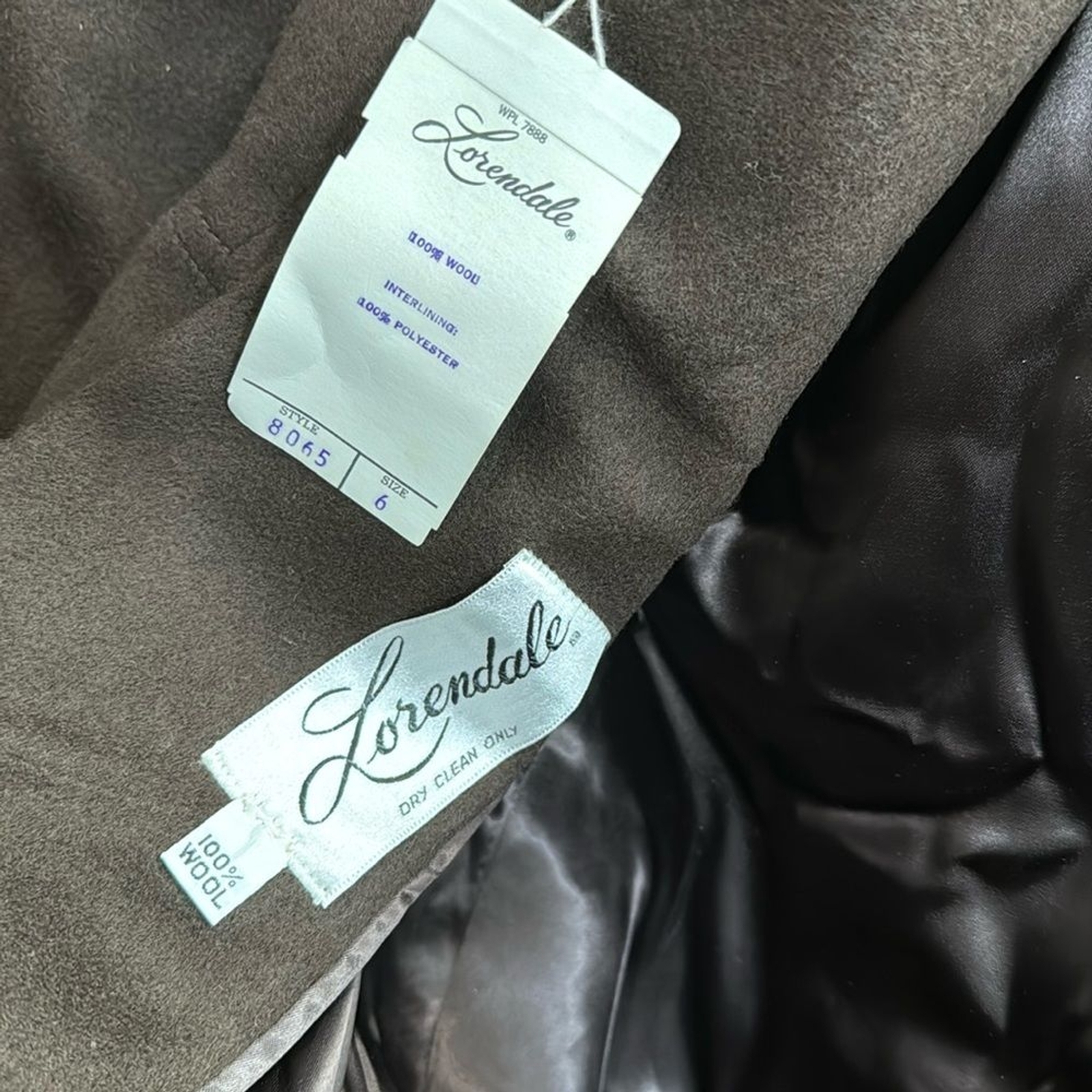 Vintage Lorendale 100% wool double breasted coat – size 6 New with tag