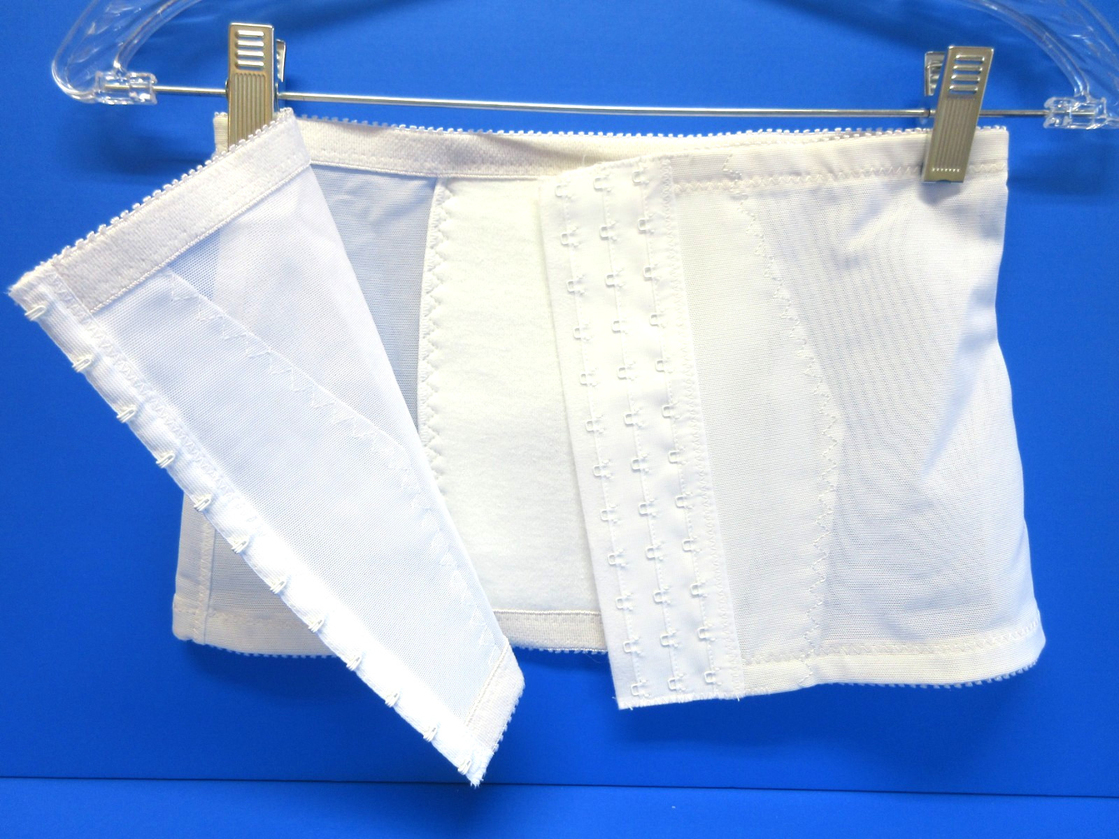 Vintage Crown-ette Style 8371 Girdle Waist Trainer Corset White Size XL (32)