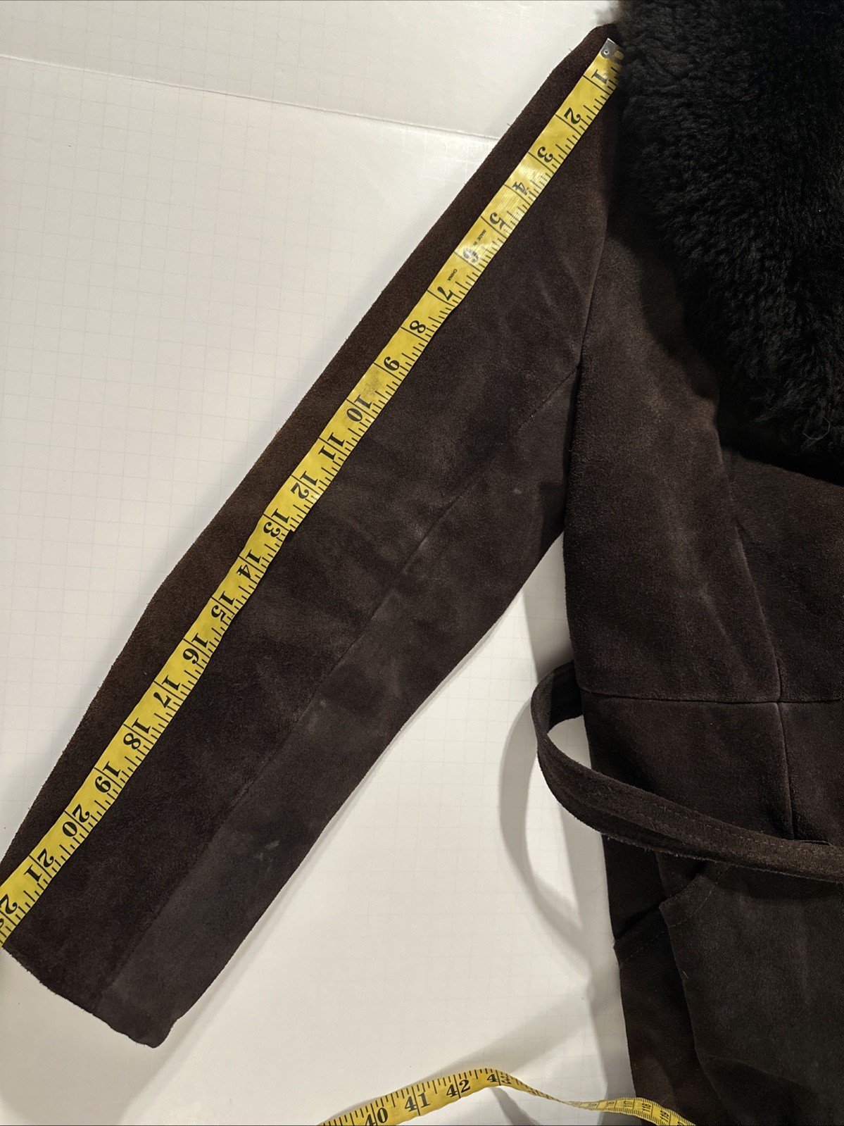 Vintage A&F Originals Abercrombie Fitch Long Suede Coat Dark Brown Penny Lane
