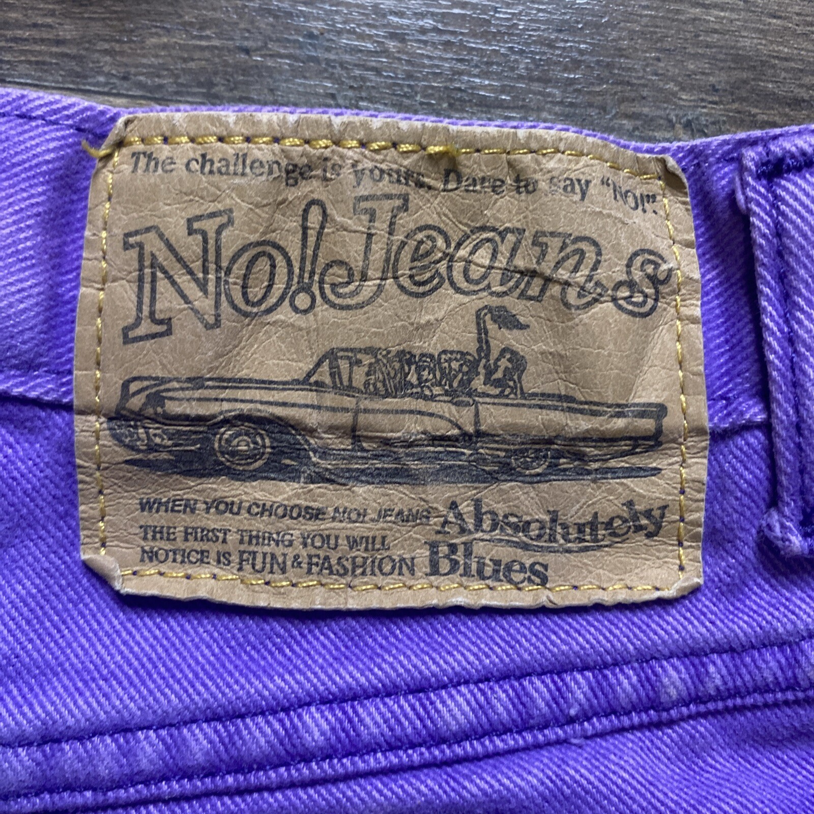 No! Jeans Absolutely Blues Vtg Purple Denim Jeans size 3 MOM high waist