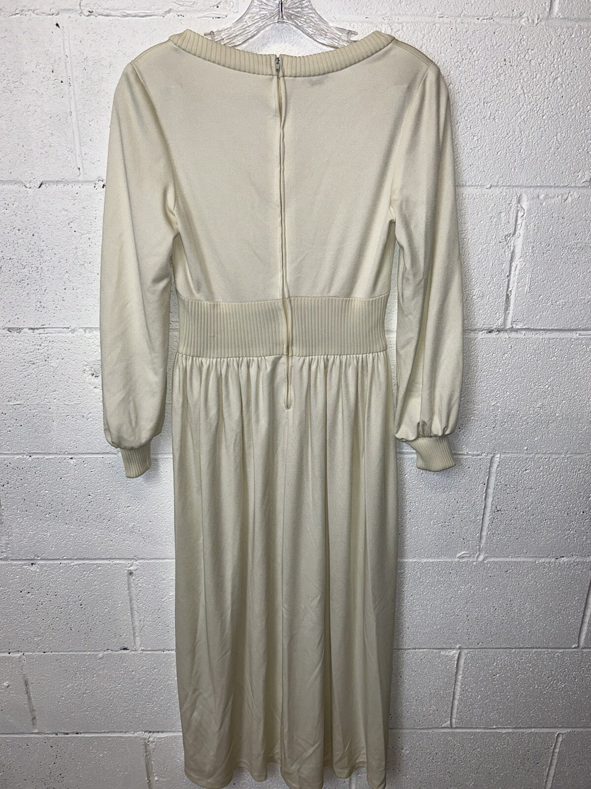 Vtg Alison Ayres Monroe White Dress Stepford Wife Long Sleeved Small 60s A3
