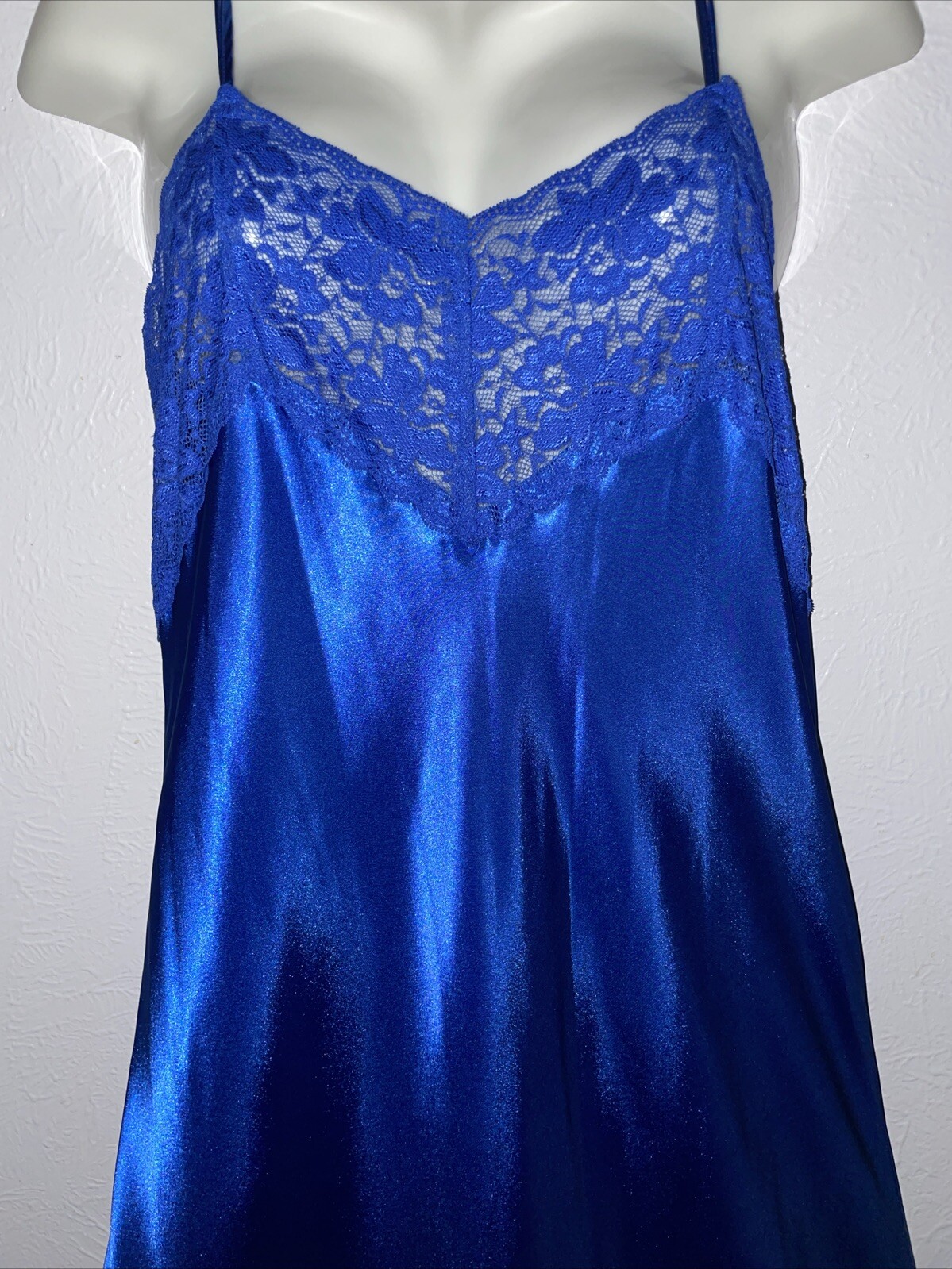 Amoureuse M 14/16 SATIN GLAMOUR Long GOWN Liquid NIGHTGOWN Lingerie Dress Plus