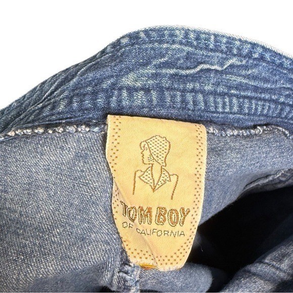 Tomboy Of California 27” Waist Vintage 70s Wide Leg Jeans Medium Wash Rare