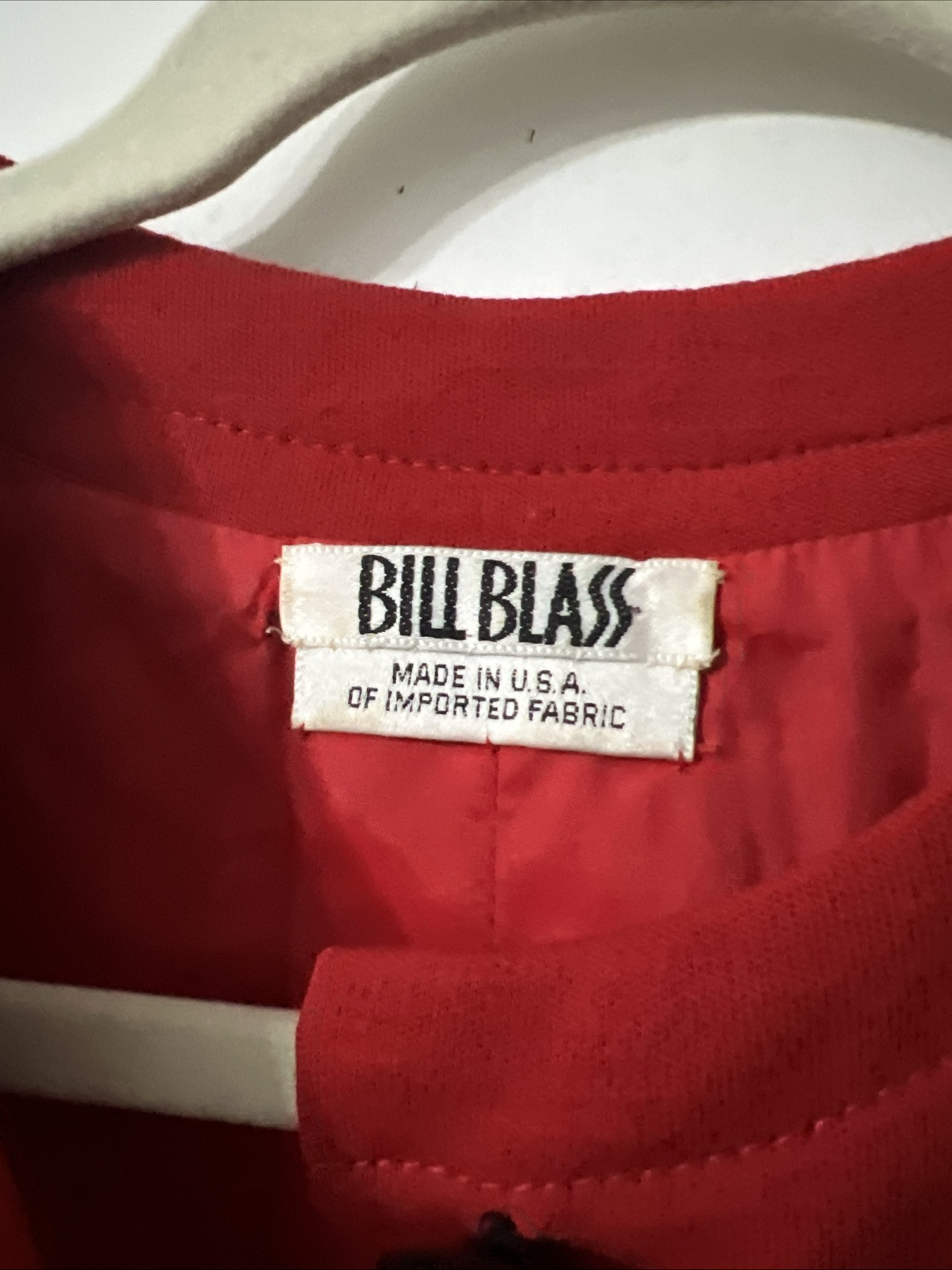 Vintage Bill Blass Red Cocktail Dress Size 12 Union USA Made Luxury READ
