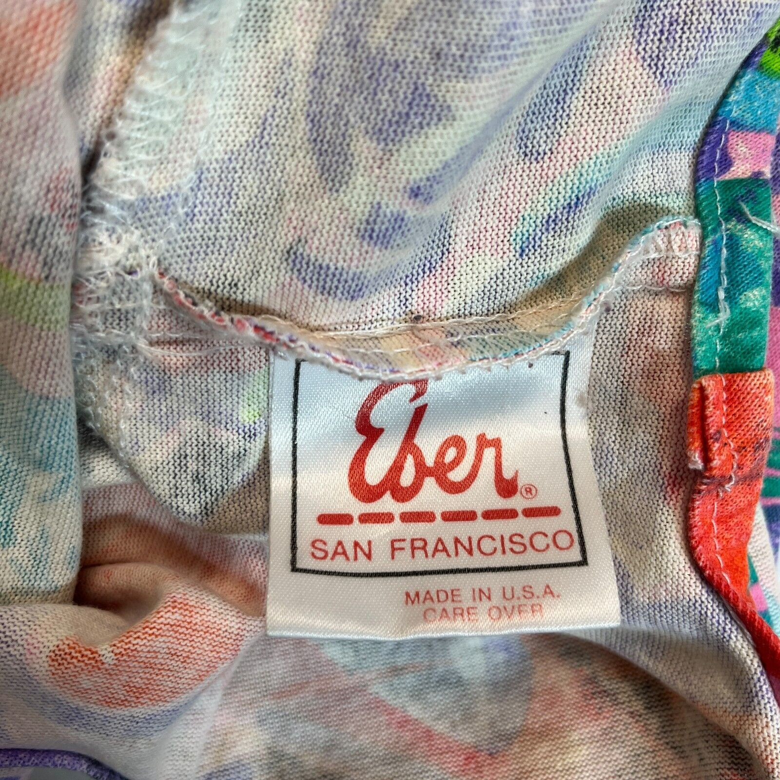 Eber San Francisco Vintage 80s Women Romper Bright Multicolor Punky Brewster Kid