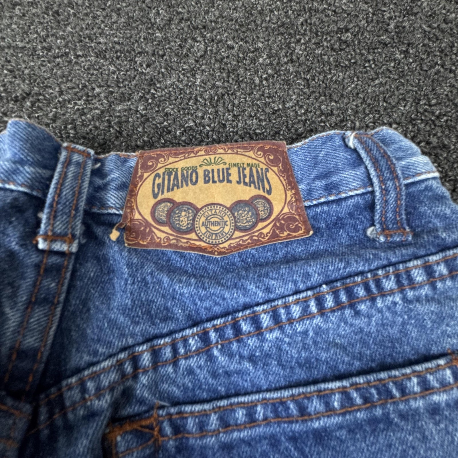 Vintage Gitano Jeans Womens 12 Short Blue Denim High Rise Tapered Mom 90s Pants
