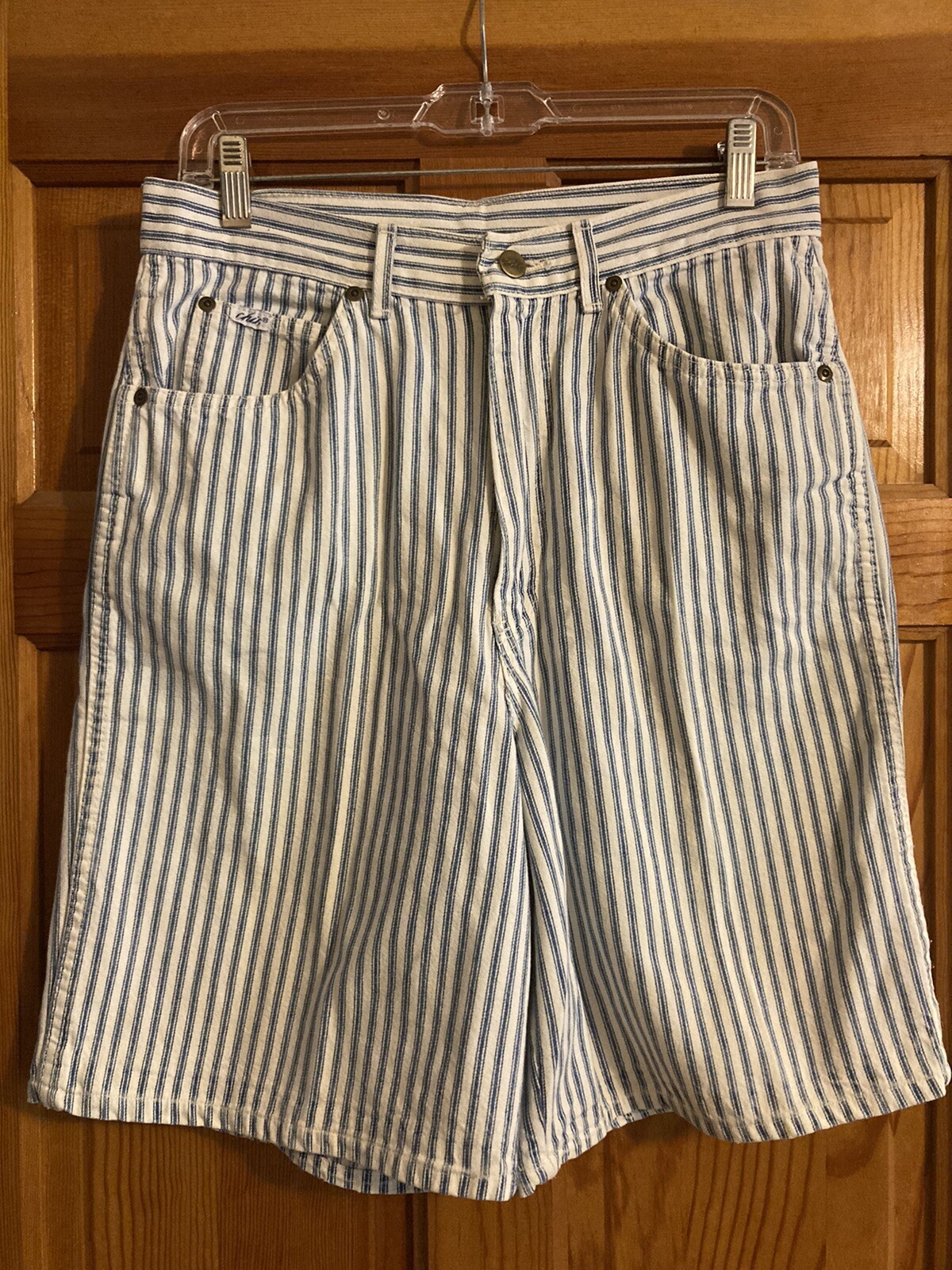 Chic Woman’s shorts vintage mom jeans striped size 14 SEE MEASUREMENTS