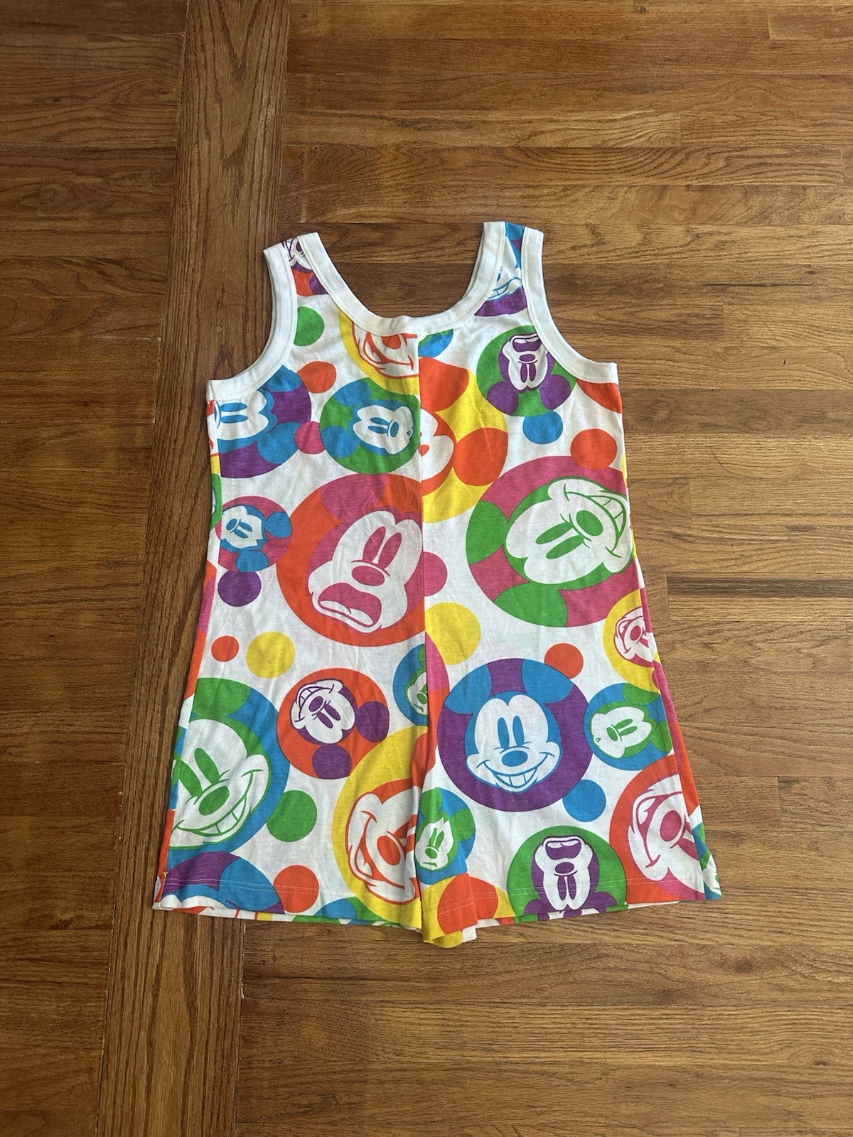 Vintage 80s Mickey Mouse Disney pop art shorts Romper Jumpsuit L