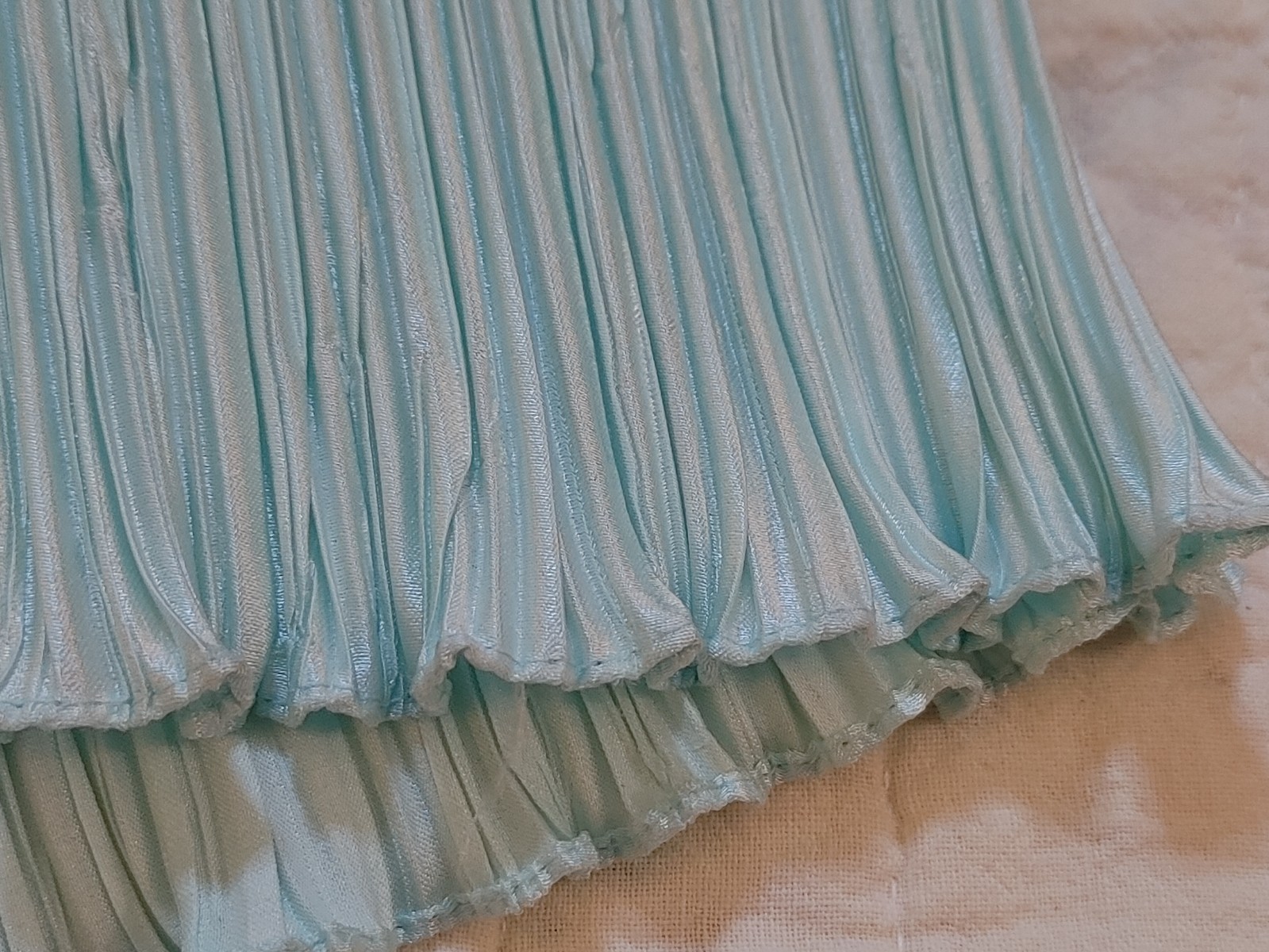 Vintage Ricki Lang Nuit Fortuny Pleat Evening Dress Deco Sequin 14 USA Union tag