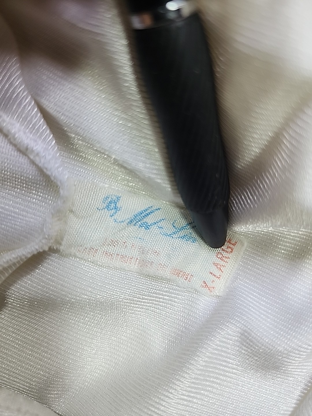 Mel-Lin Womens XL Nylon White HALF SLIP Skirt Lingerie 25″ Long Embroidered Vtg