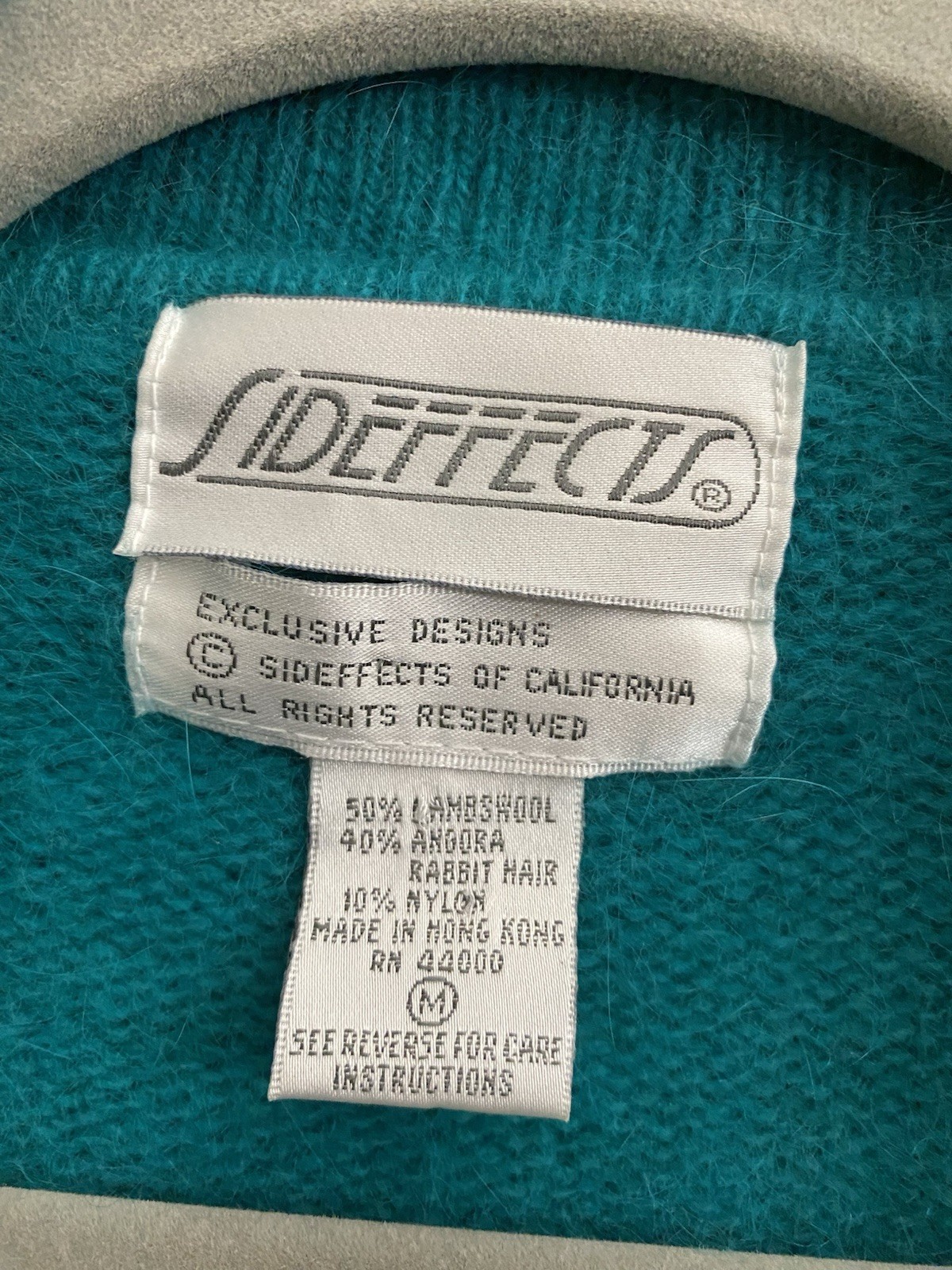 Vintage Womens Sweater Cardigan Oversized Size M Lamswool Mix Tiffany Color