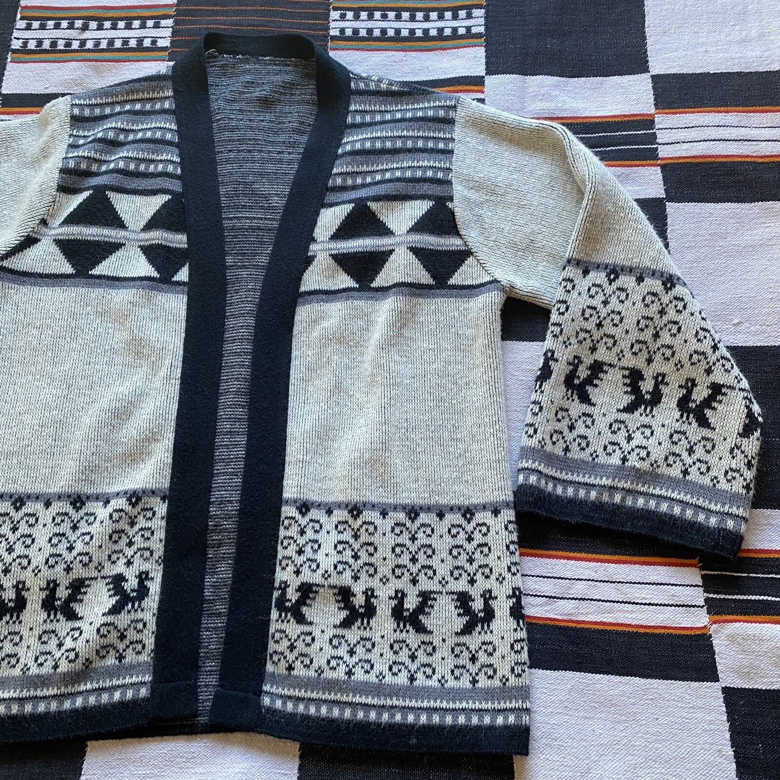 Vintage Billie Jo Winter Open Cardigan Sweater. S/M. USA. Early 80’s. Kimono.