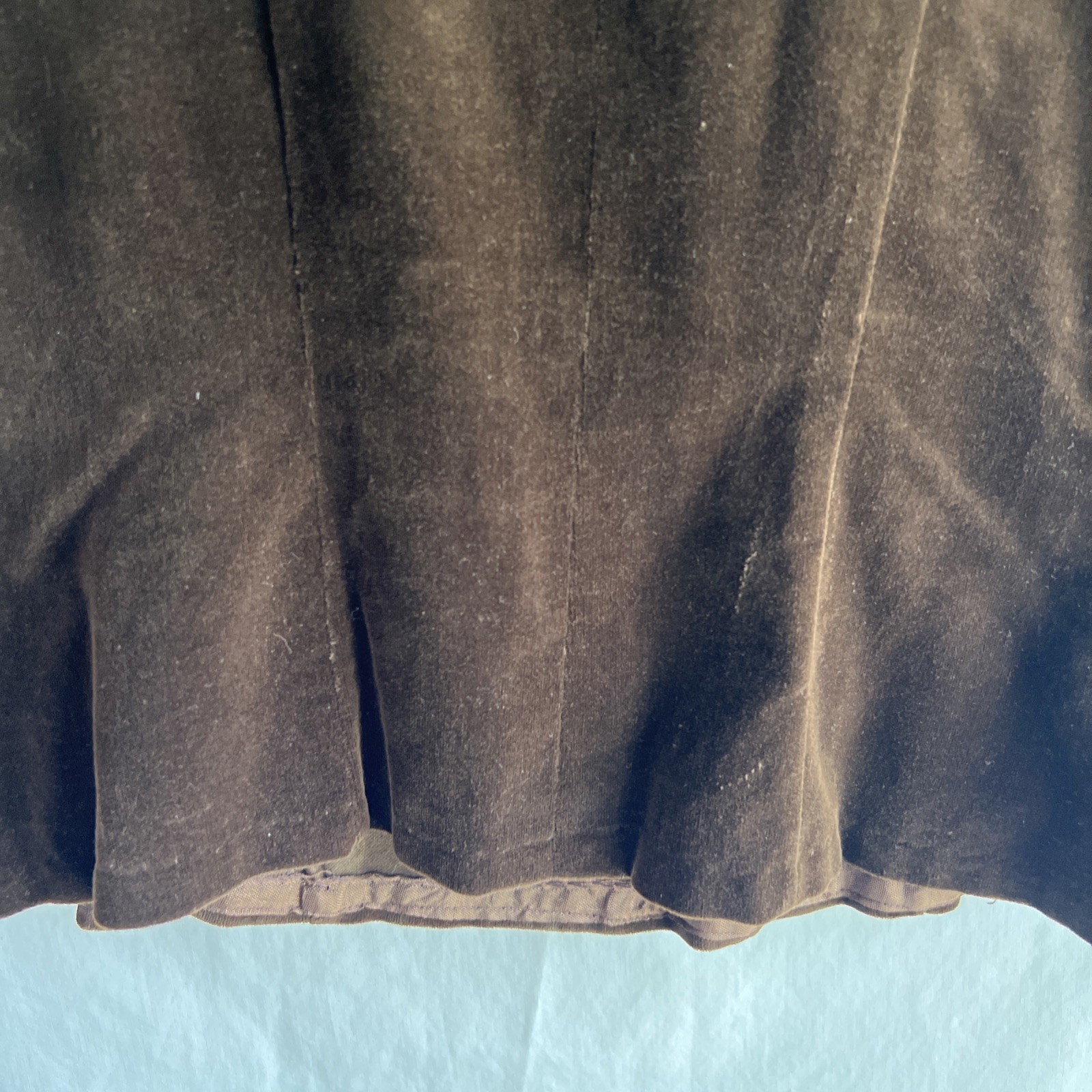 1950s Vintage Abby Michael Ltd Brown Velvet Camisole Tank Top Corset Size XS/S