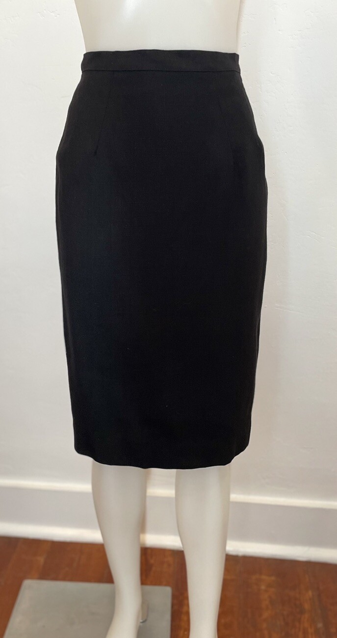 VTG 60s Women’s Suit Strips Bold Black Off White Pencil Skirts SABA JRS CALIF