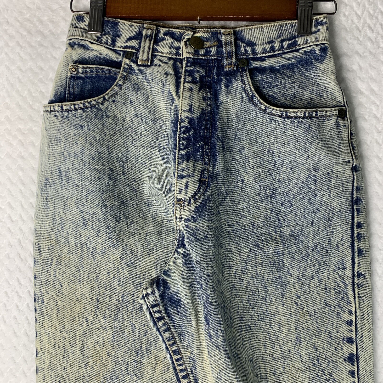 Vintage Zena Jeans Women’s High Waist Mom Jeans Size 3 Acid Wash Made In USA