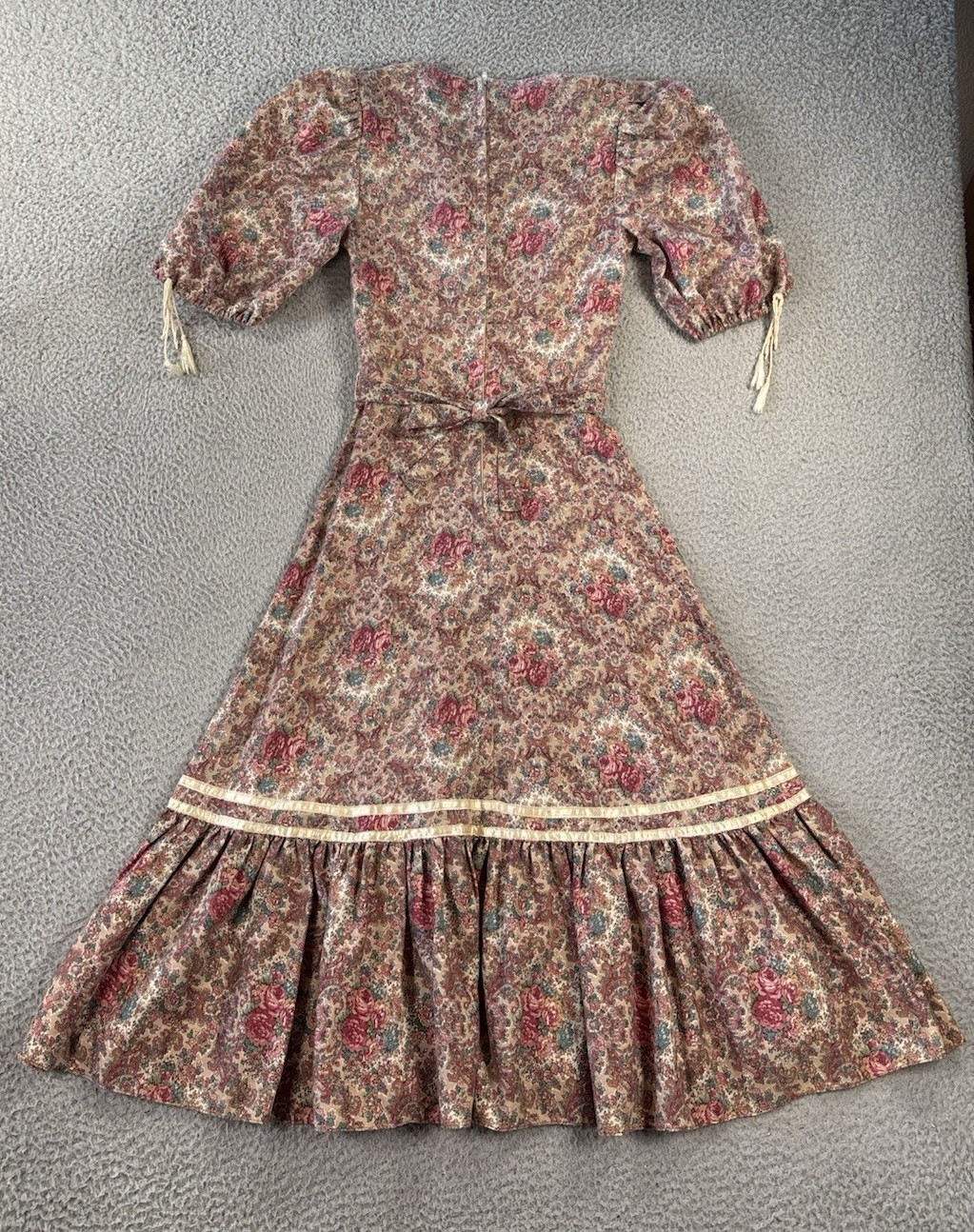 Vintage Foxy Lady San Francisco Dress Womens 5/6 Hippie Prairie Boho Floral 70s