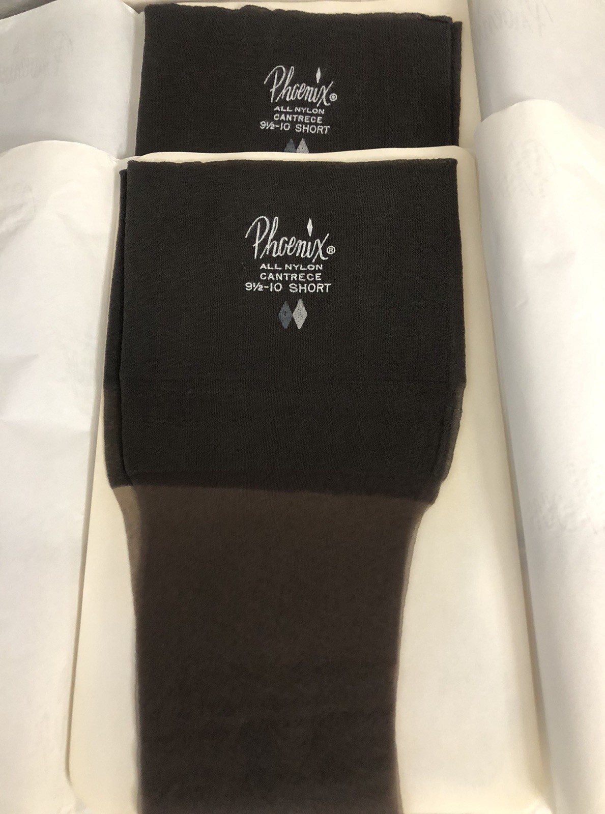 3 Pr PHOENIX 717 All Nylon Cantrece Stockings 9 1/2-10 Short BLACK BEAUTY