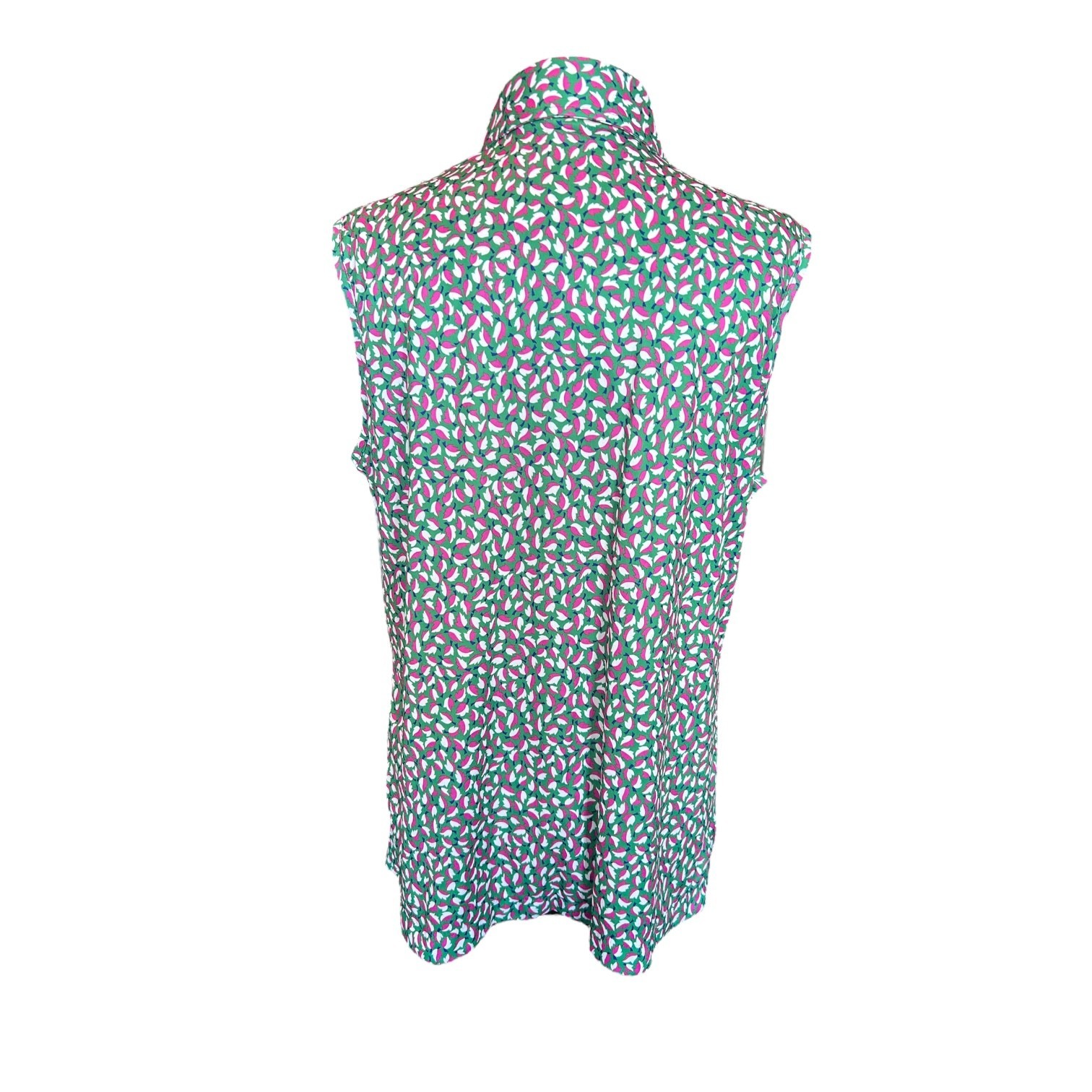 Vintage 1960s ’70s Sears 'The Shirt’ Pop Art Fall Leaves Sleeveless Blouse L/XL