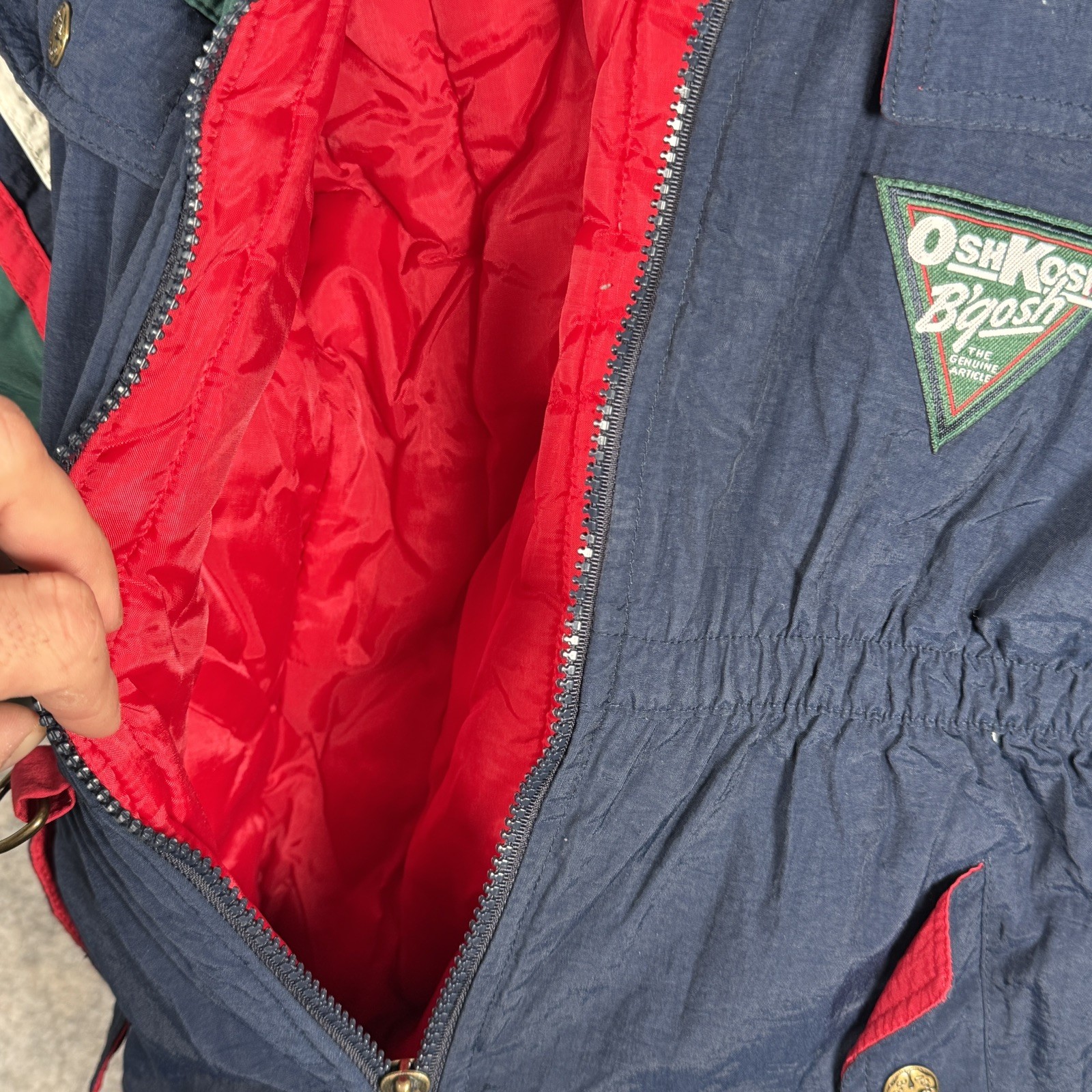 Vintage Osh Kosh B’Gosh Boys Snowsuit Size M 5/6 Lined Hooded Great Condition