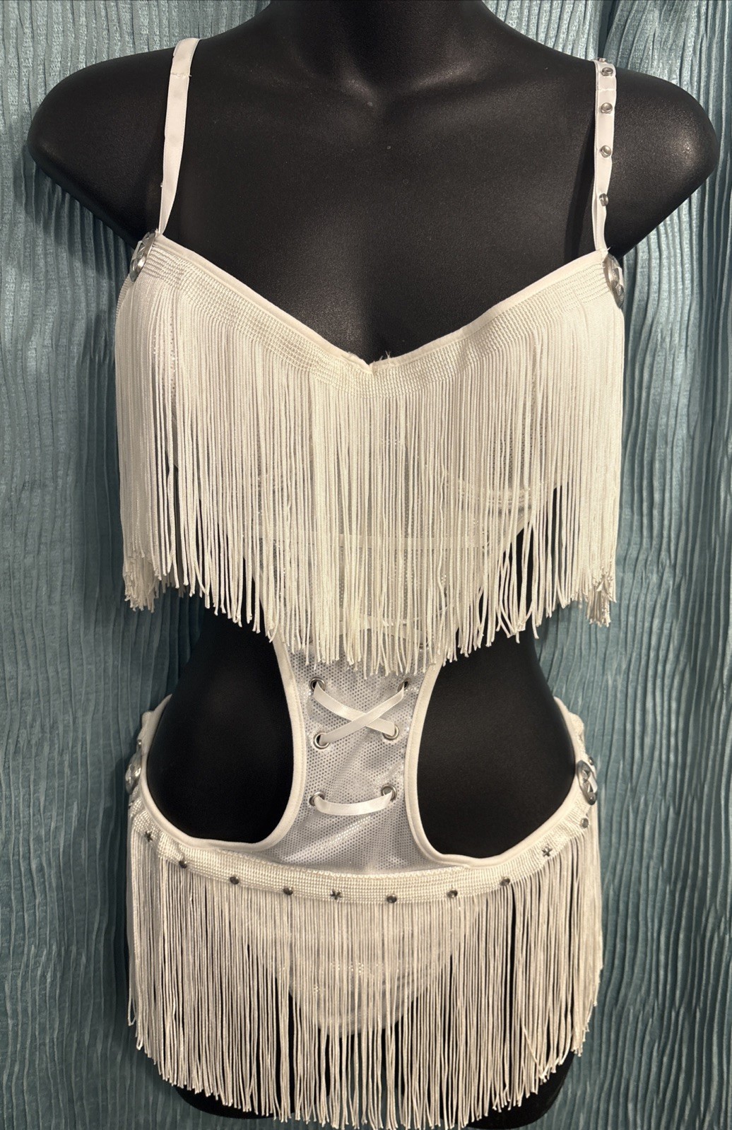 Victoria’s Secret SEXY LITTLE THINGS White Fringe Cowgirl Outfit Size M