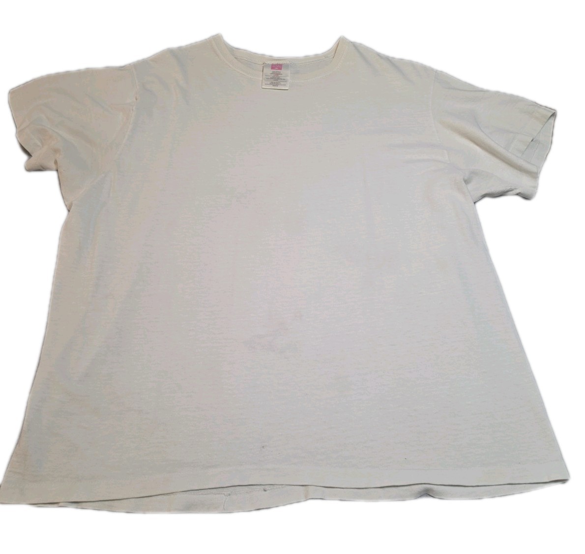 Hanes Herway Single-Stitch Blank White T Shirt Short Sleeve Women’s Size L USA