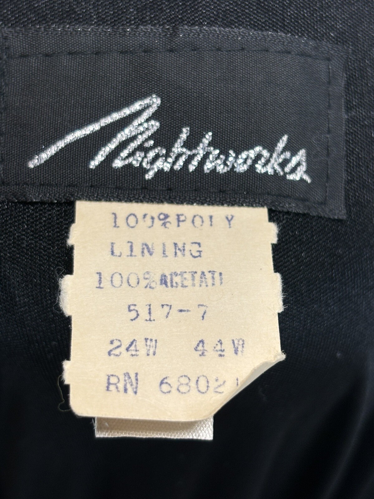 NEW! Vtg Nightworks Satin Dress Sz 24W Plus Black Hollywood Glam Rhinestone