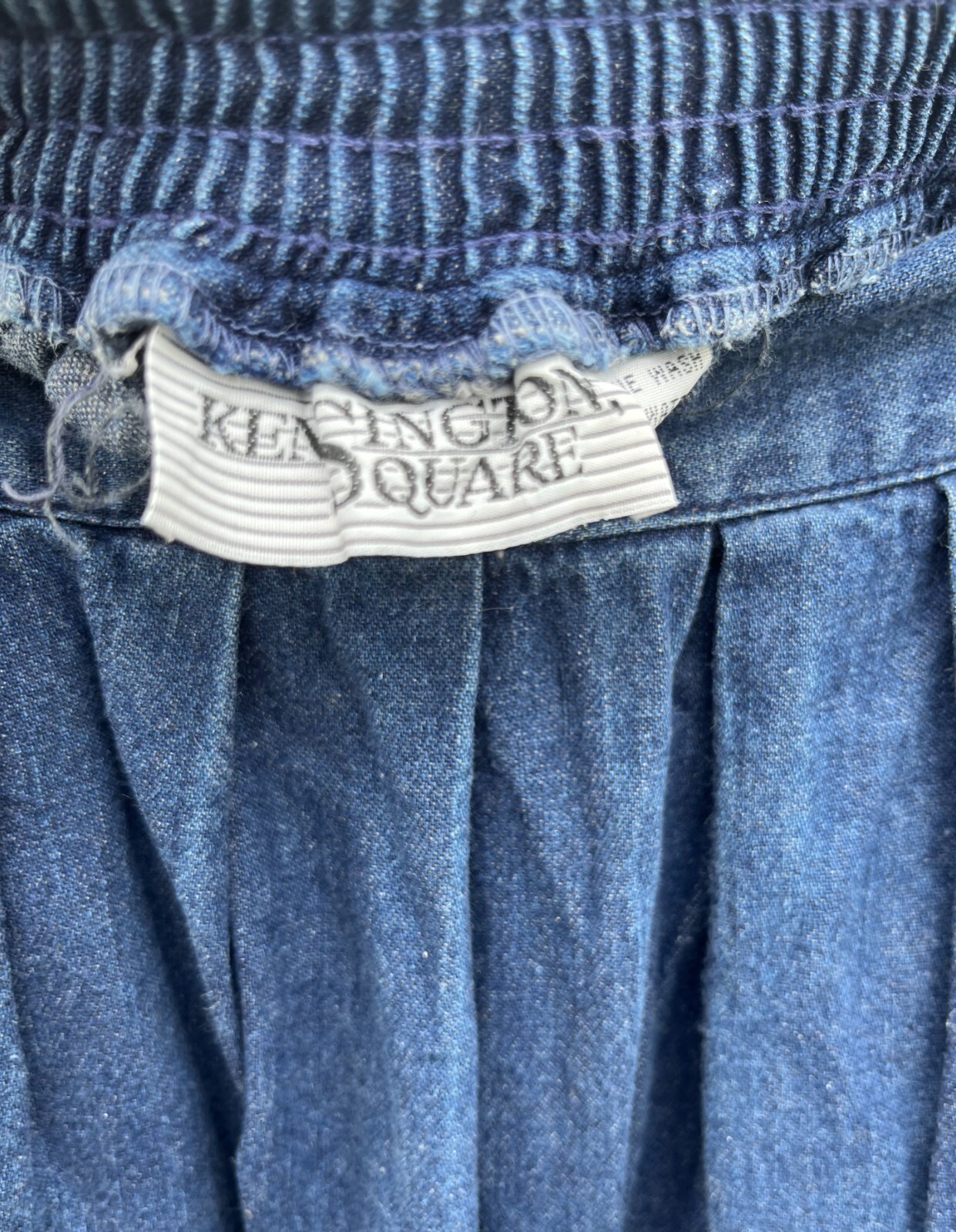 Women’s Vintage Kensington Square Western Denim Maxi Skirt 1980/90’s Size Medium