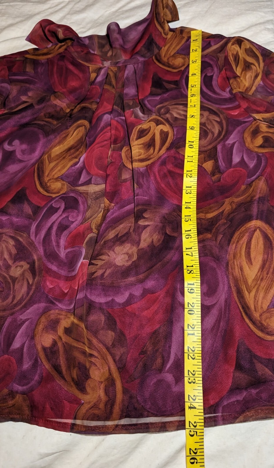 CITY GIRL Skirt Blouse Set Womens Sz 10 PAISLEY Burgundy Purple GORGEOUS VTG