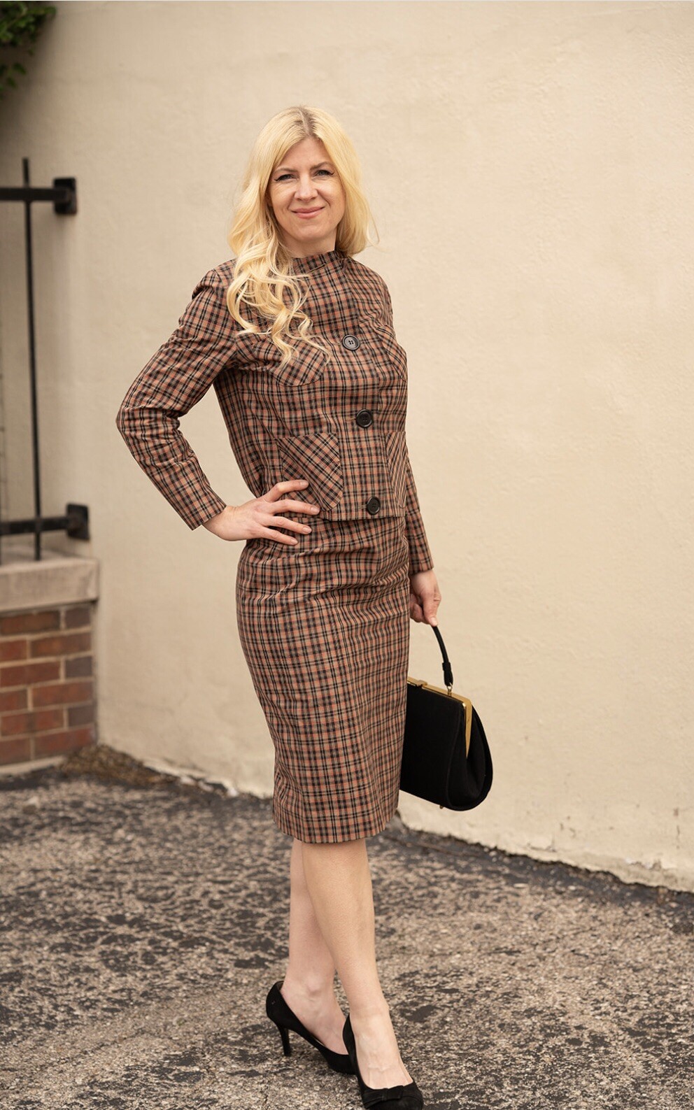1960’s Plaid Country Set 2 Piece Skirt Set, XS