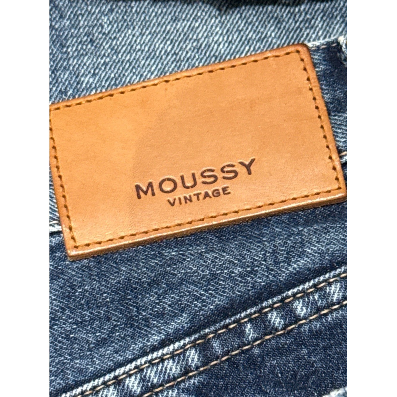 MOUSSY VINTAGE *NWOT* Japanese Dark Selvedge Raw Hem Denim Mini Skirt | Sz 6/28