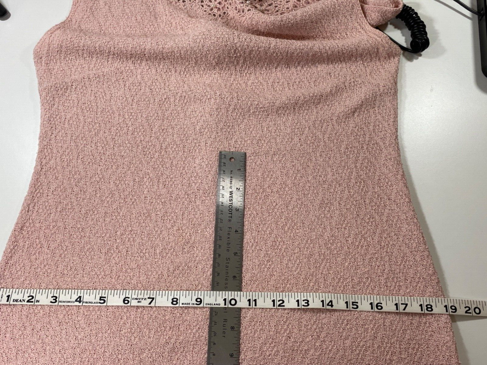 Vintage 1960’s Sweater Dress M/L 10-12 Pink Crochet Beads Pearls CAROL BRENT