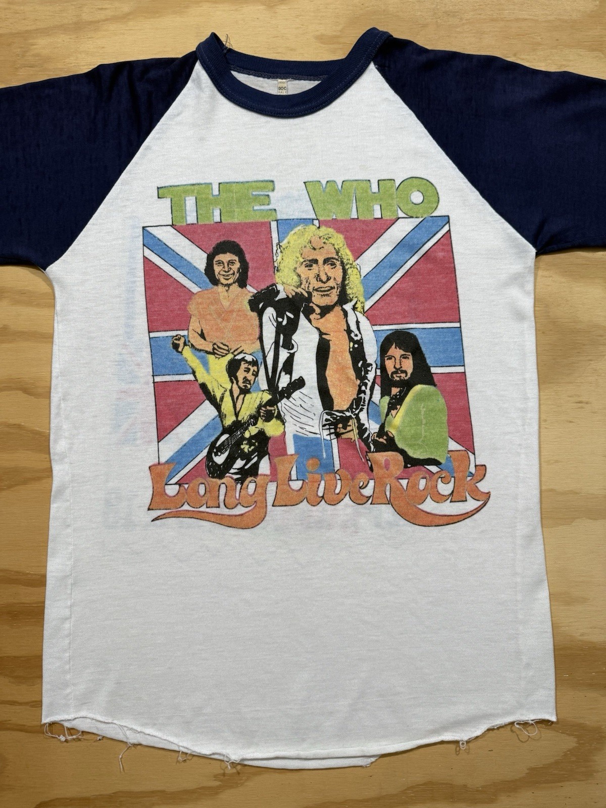 Vintage 70s 80s The Who Raglan Shirt Long Live Rock Tour Band Concert L