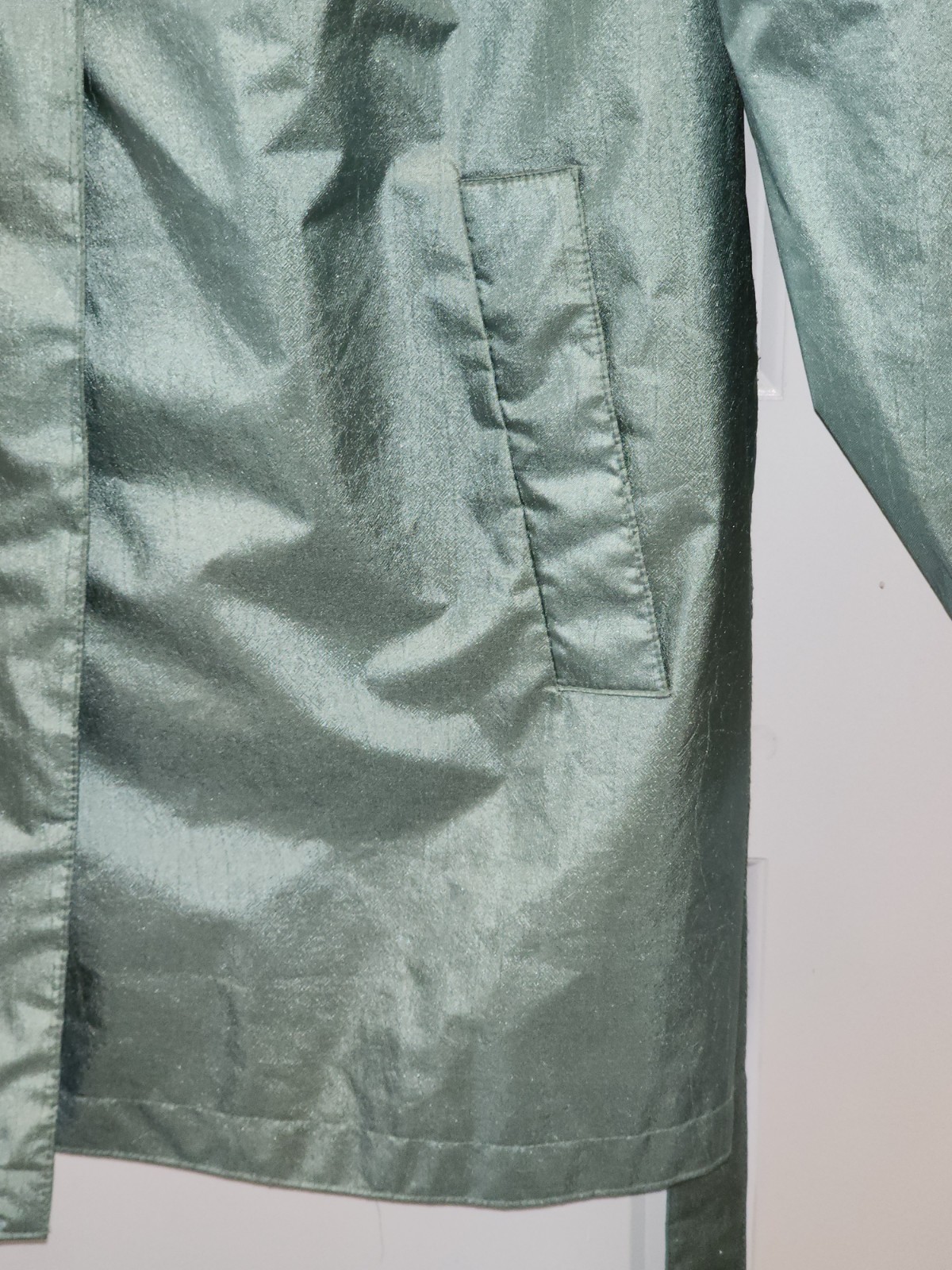Vintage Mariel Trench Coat 80s 90s Green Jacket Size Small