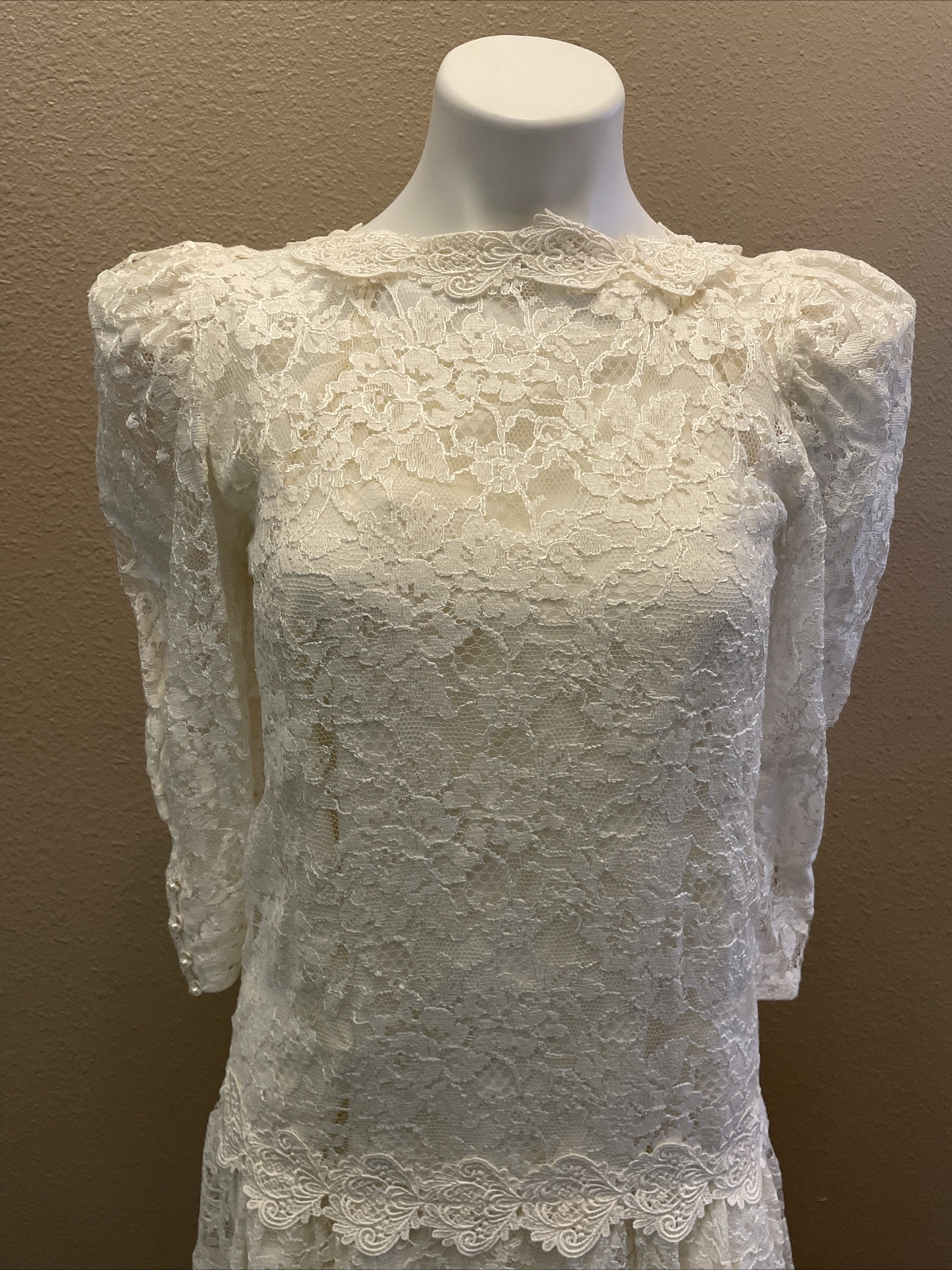 Wedding Gown Cachet by Bari Protas Ivory Lace Size 3/4