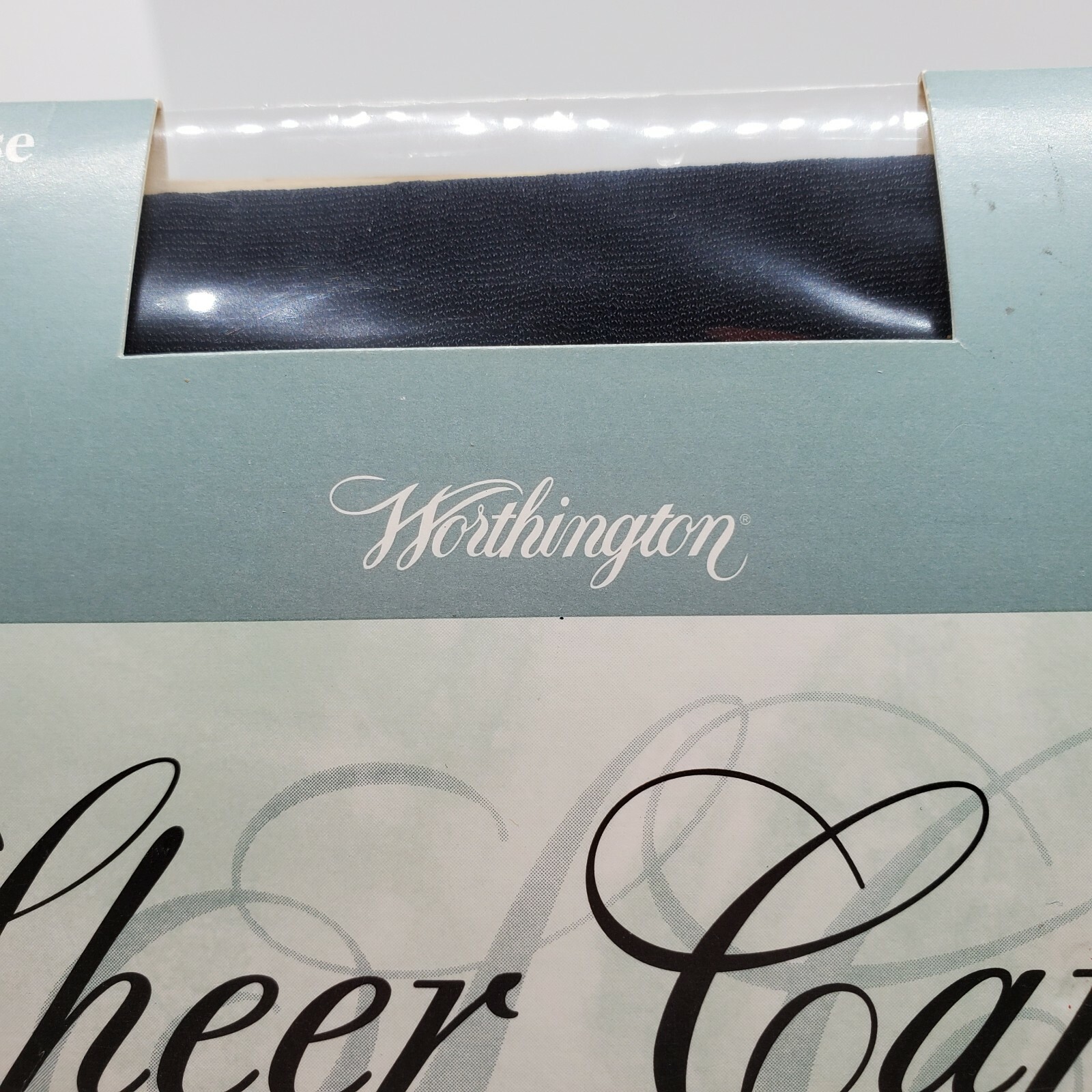 Vintage JC Penney Pantyhose Control Top w Lycra Sheer Caress size L Navy