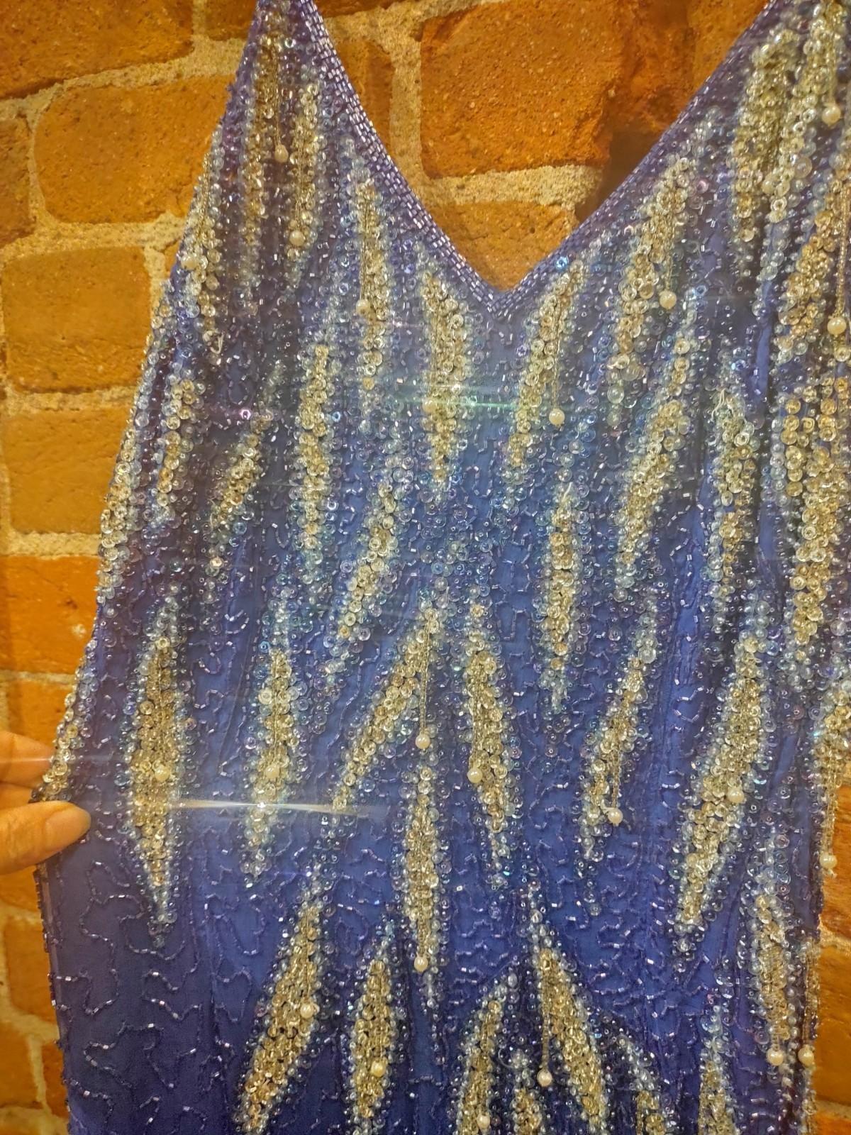 VTG 1980’s 1990’s S & N Fashions Silk Beaded and Sequin cocktail Dress Small