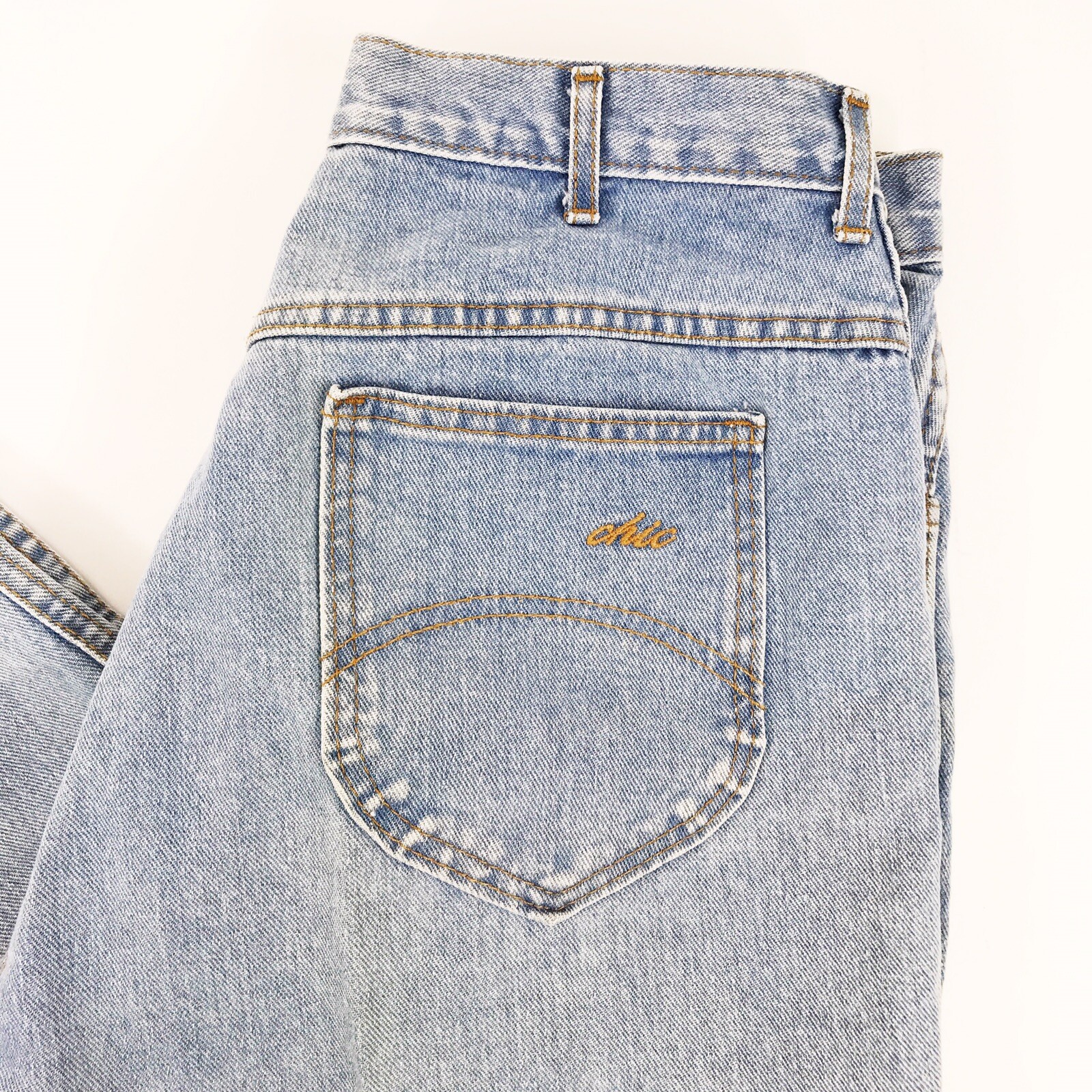 Chic Jeans Women’s 18 WP 34 x 28 Vintage 80’s Blue Tapered Leg High Waist Mom