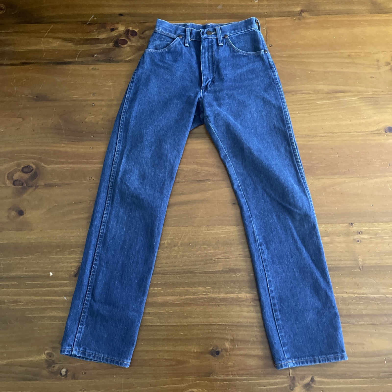 Vintage 90s Wrangler 13MWZG Original Fit Dark Blue Jeans Size 7 W27 L32 Women