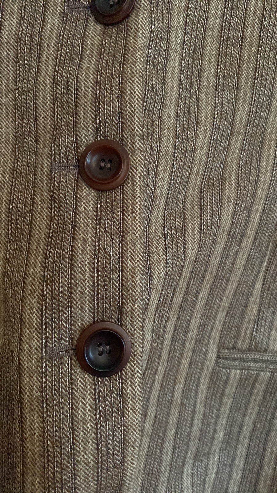 Vintage Philippe Adec Striped Wool Jacket Velvet Shawl Collar, Cuffs 40