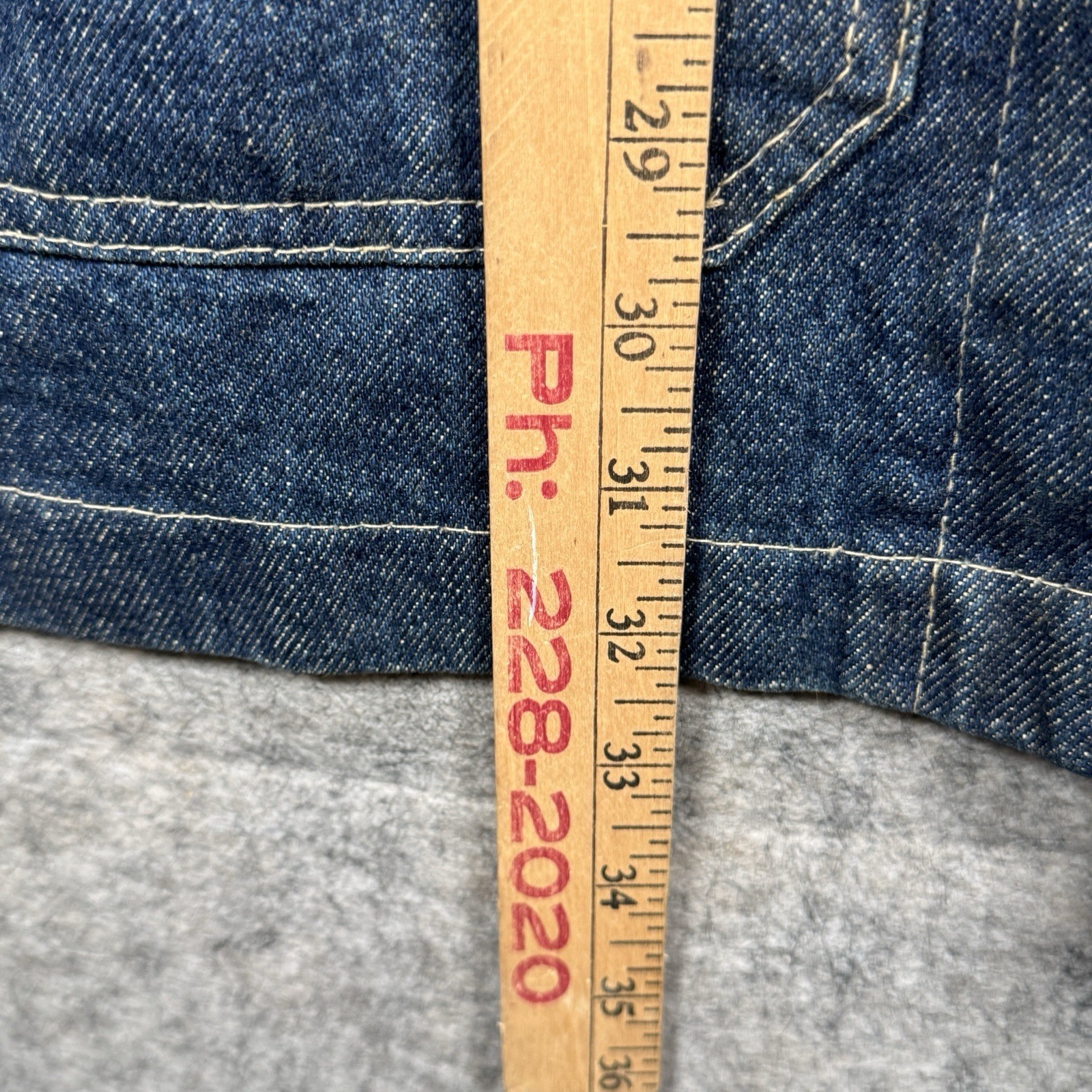 Vintage 90s Womens Avon Denim Chore Coat Size M 24×32 Corduroy Collar Pockets