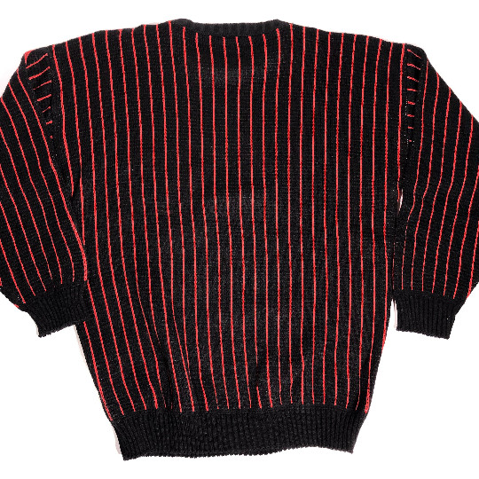 NOS New Vtg 90’s Helen Sue Black Red ELECTRIC DICE Jumper Knit HiP HoP Sweater