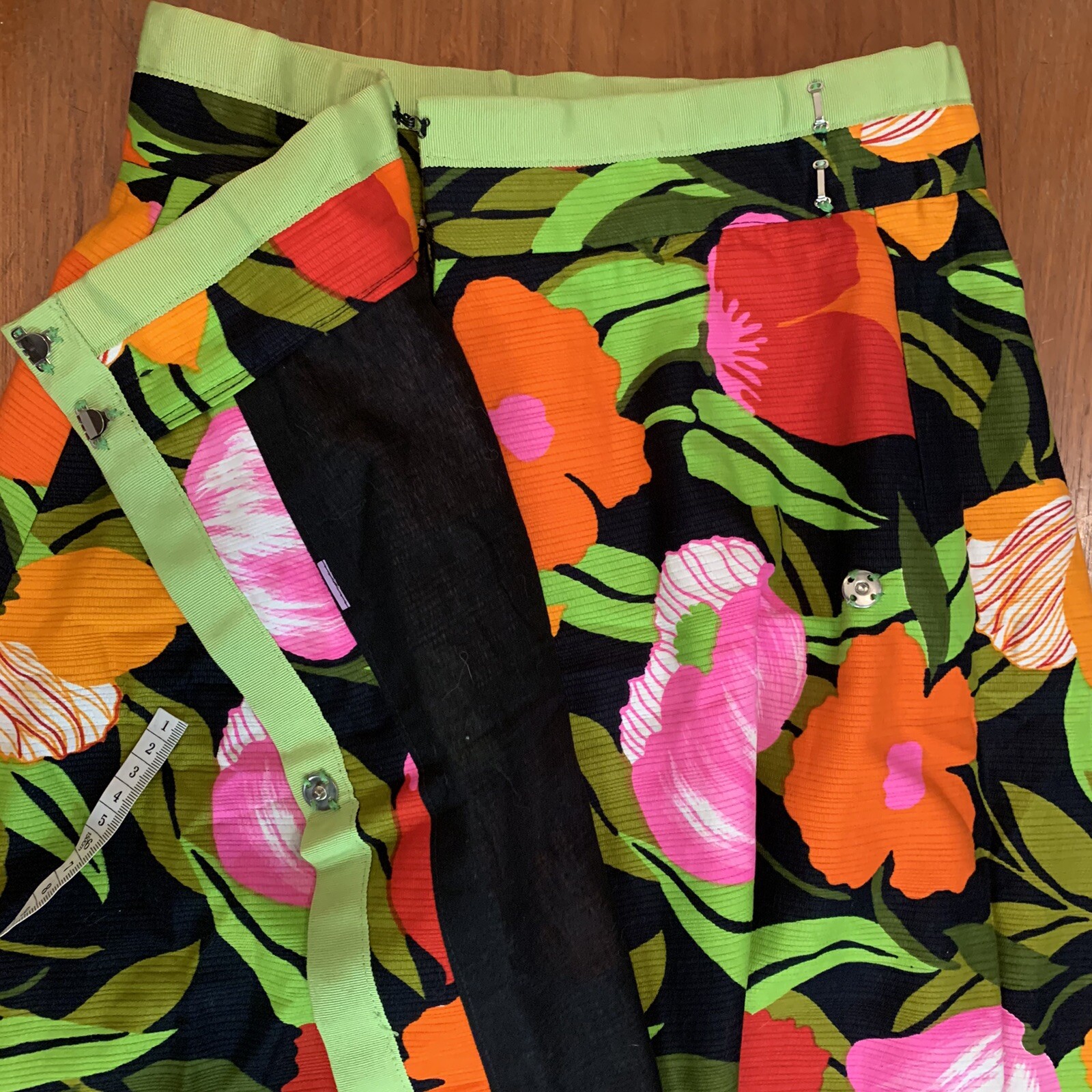 Vintage Floral Maxi Skirt By Malbe 60’s 70’s