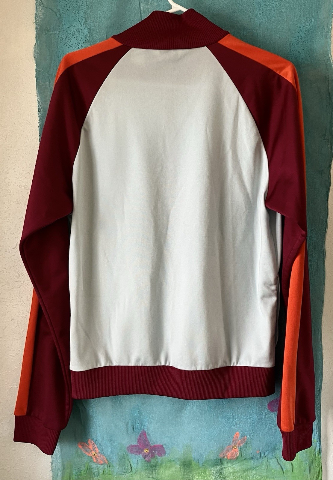 An Original PENGUIN By Munsingwear JACKET Full Zip Dark & Orange Red Pale Blue M