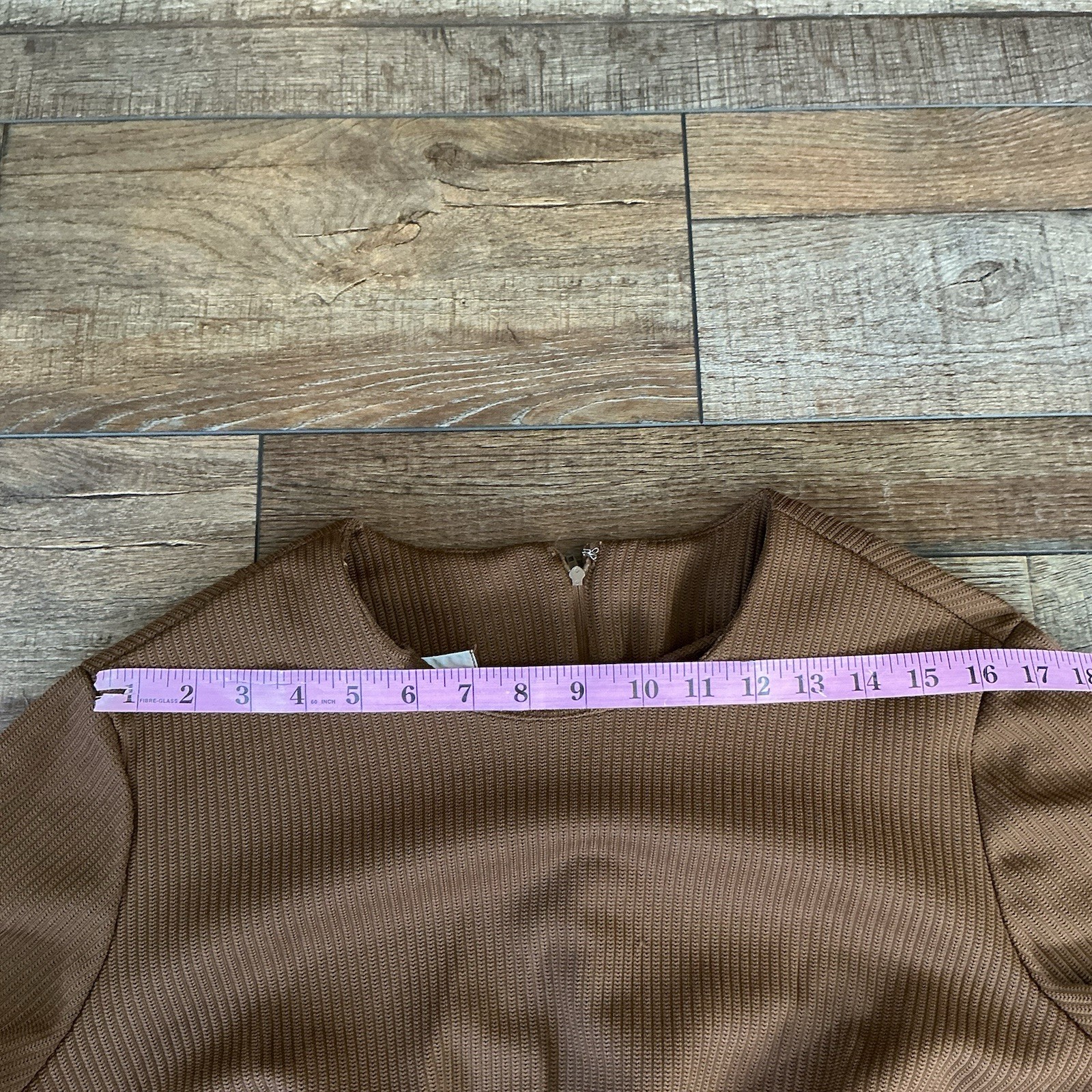 VTG Hopewell Custom Sizes Colorblock Dress Brown Tweed Shift Sz L Jonathan #31C7