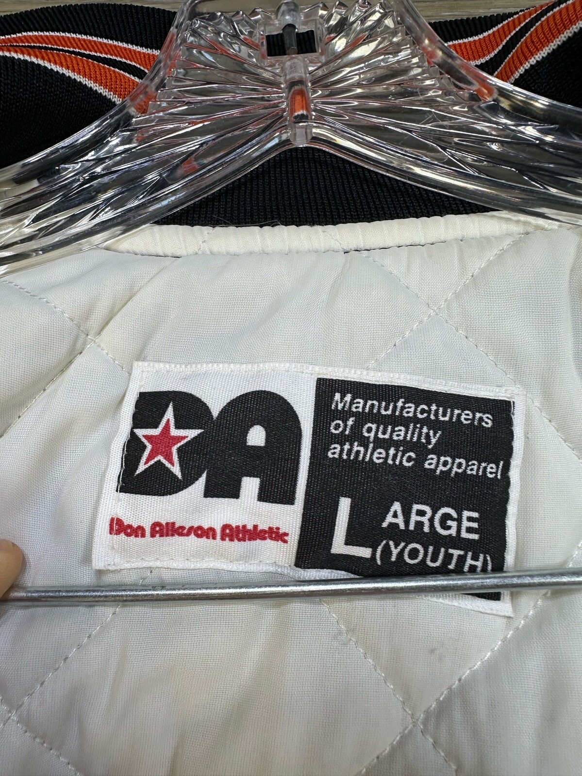 Waterloo Indians High School Satin Bomber Jacket Youth Large Don Alleson Vintage