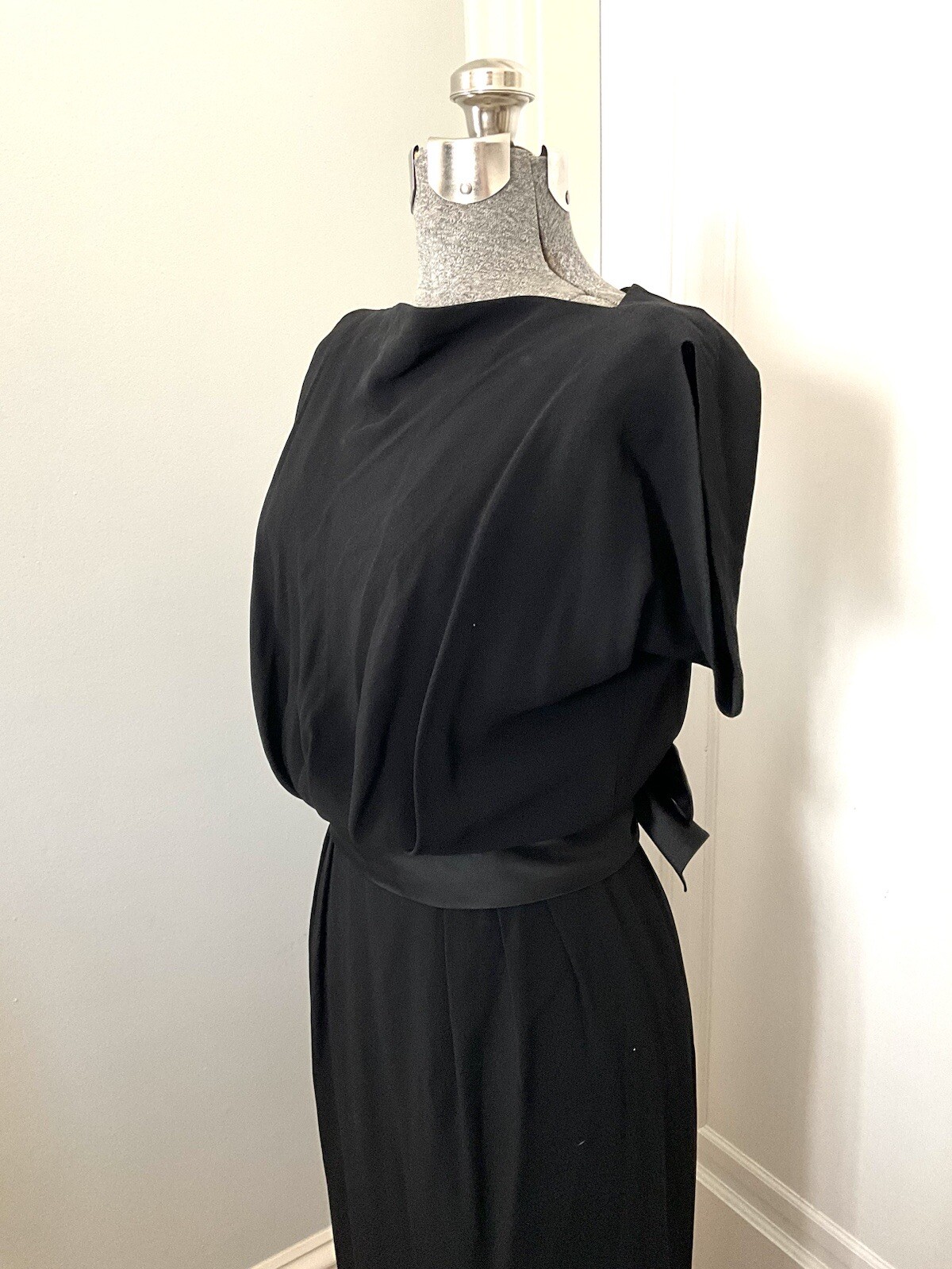 Vintage 1960’s Carlye Black Dress with Beaded Scalloped Hem