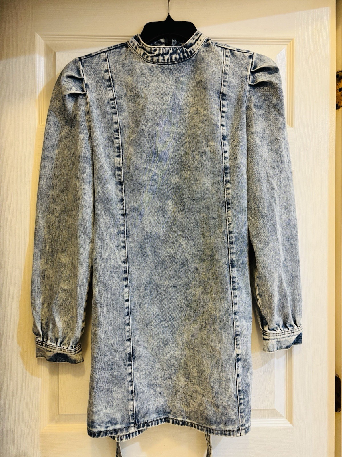 Vintage Acid Wash Denim Dress Sz XL