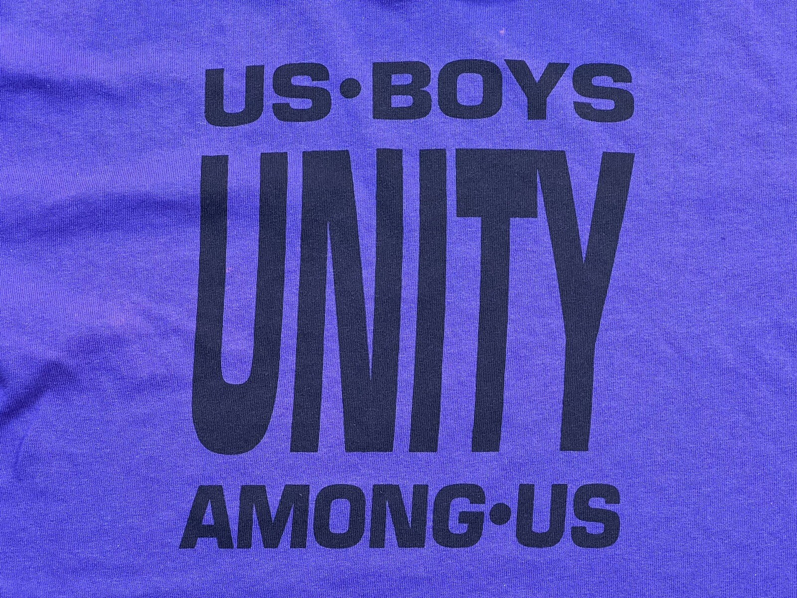 Vintage US BOYS NON STOP WEAR Cropped T Shirt Hoodie Unity Peace Colorblock F6