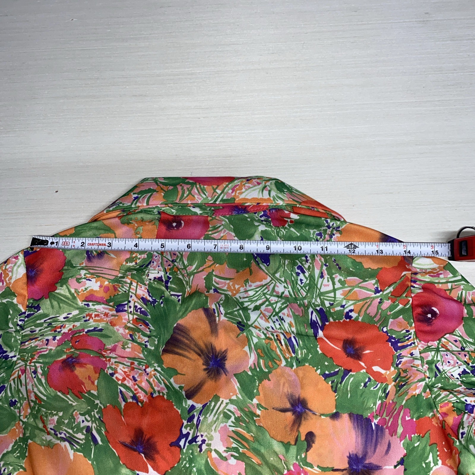 70s Psychedelic Flower Dagger/Butterfly Collar No Brand Women’s Small Orange/red